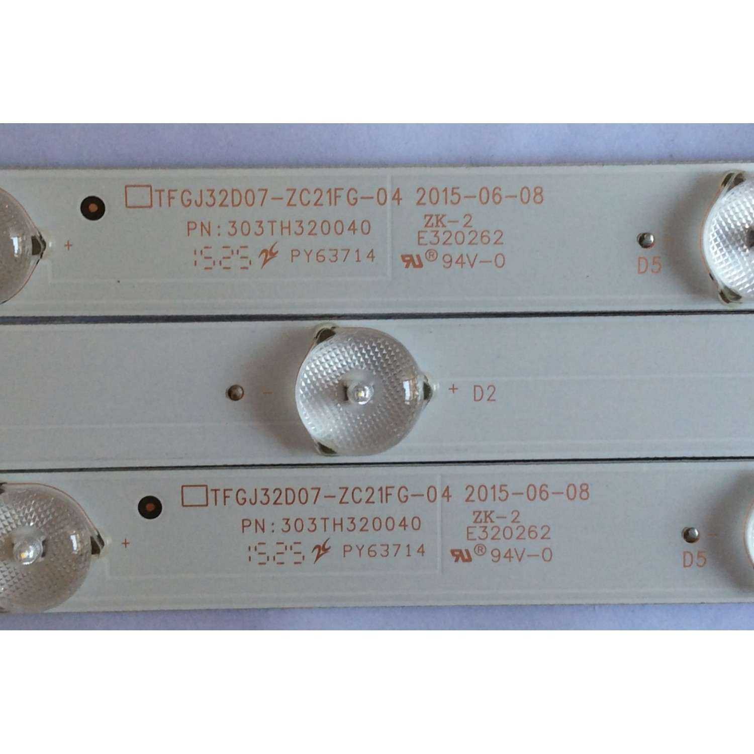 KIT DE LED'S PARA TV ( 3 PIEZAS ) / WESTINGHOUSE / 303TH320039 / 303TH320040 / TFGJ32D07-ZC21FG-04 / TFGJ32D06-ZC21FG-04 / TH315M26 / TH315M27 / 910-320-1052 / 910-320-1051 / MODELO WD32HD1390 - Imagen 3