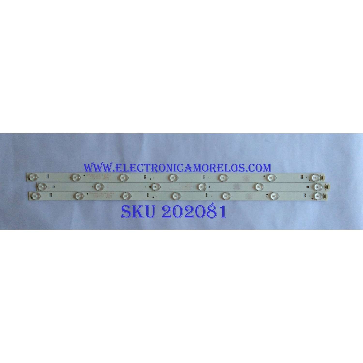 KIT DE LED'S PARA TV ( 3 PIEZAS ) / WESTINGHOUSE / 303TH320039 / 303TH320040 / TFGJ32D07-ZC21FG-04 / TFGJ32D06-ZC21FG-04 / TH315M26 / TH315M27 / 910-320-1052 / 910-320-1051 / MODELO WD32HD1390