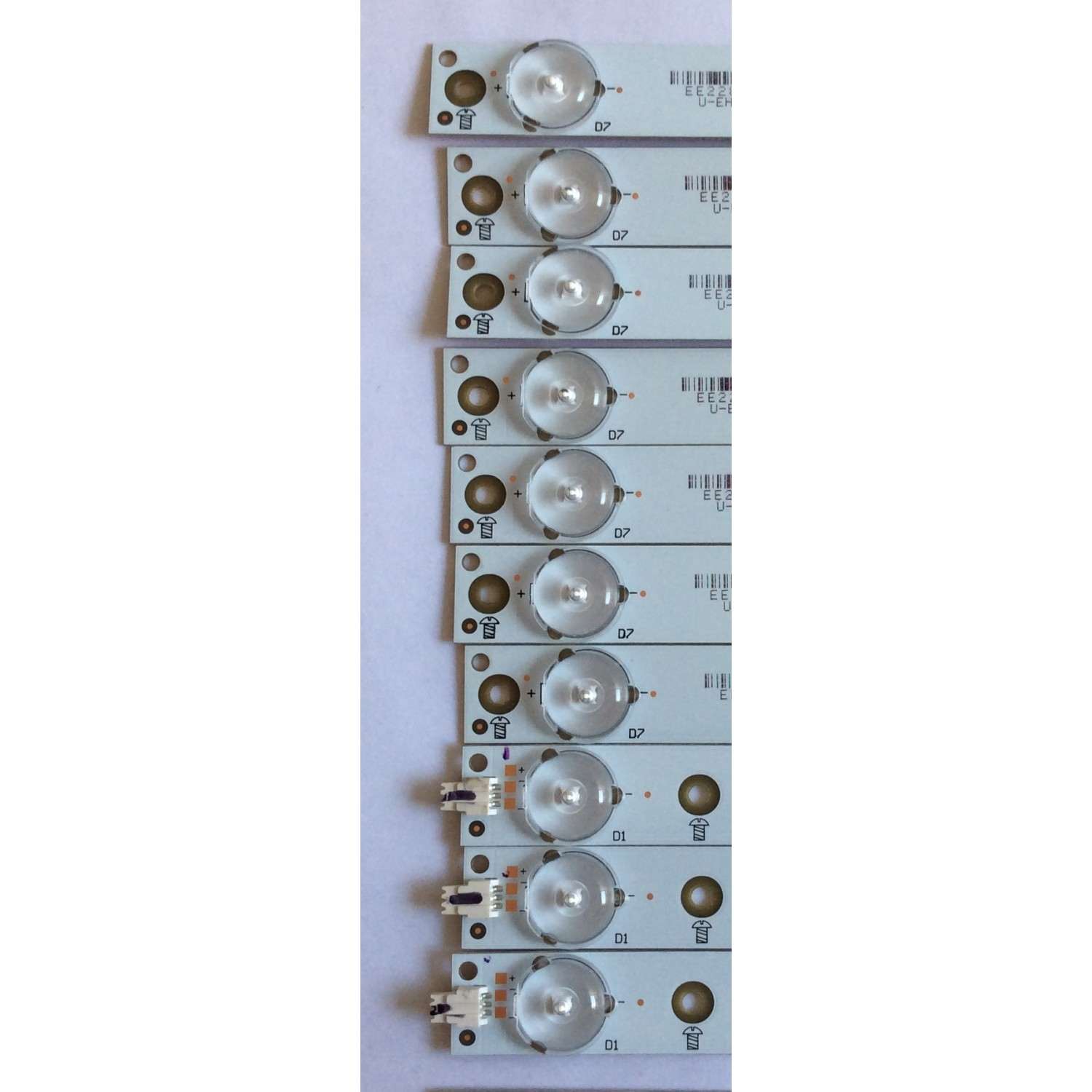 KIT DE LED'S PARA TV / VIZIO / GJ-D2P5-430-D712-L-TEST-V3 / E349376 / U-EHLC67U4 / PANEL TPT430H3-QVN01.U REV: S000A / MODELO M43-C1 / NOTA IMPORTANTE : KIT CUENTA ORIGINALMENTE 14 PIEZAS ((INCOMPLETO 10 PIEZAS)) - Imagen 4