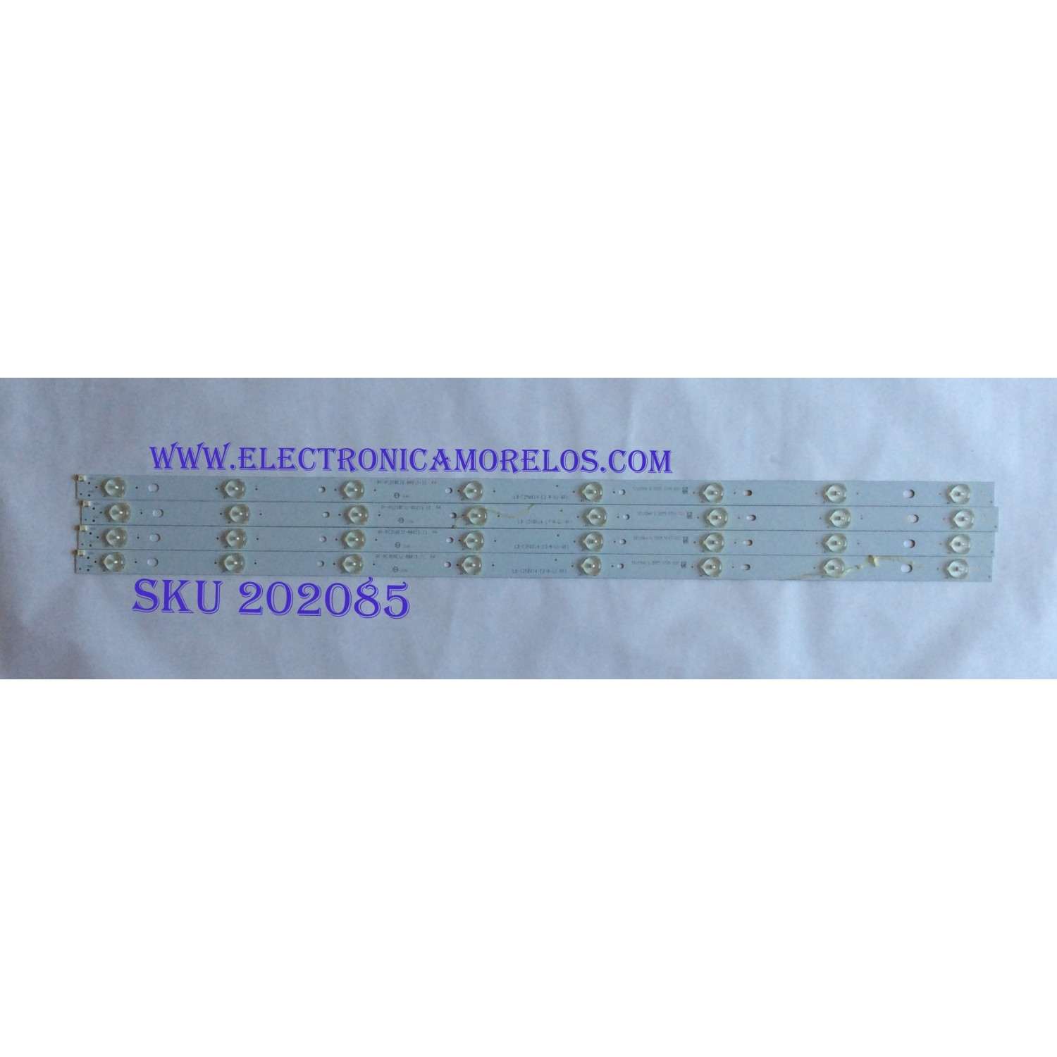 KIT DE LED'S PARA TV ( 4 PIEZAS ) / HITACHI / LB-C390X14-E3-A-G1-RF1 / RF-AC390E32-0801S-11 A4 / PANEL C390X15-E4-A / MODELO LE39A309 
