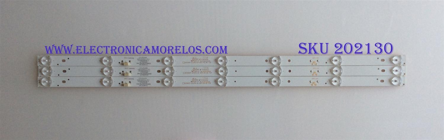 KIT DE LED´S PARA TV ( 3 PIEZAS ) / SAMSUNG / 303GC320045 / GC32D07-ZC21FG-24 / PANEL BOEI320WX1 / MODELO UN32J4000CFXZA BZ01