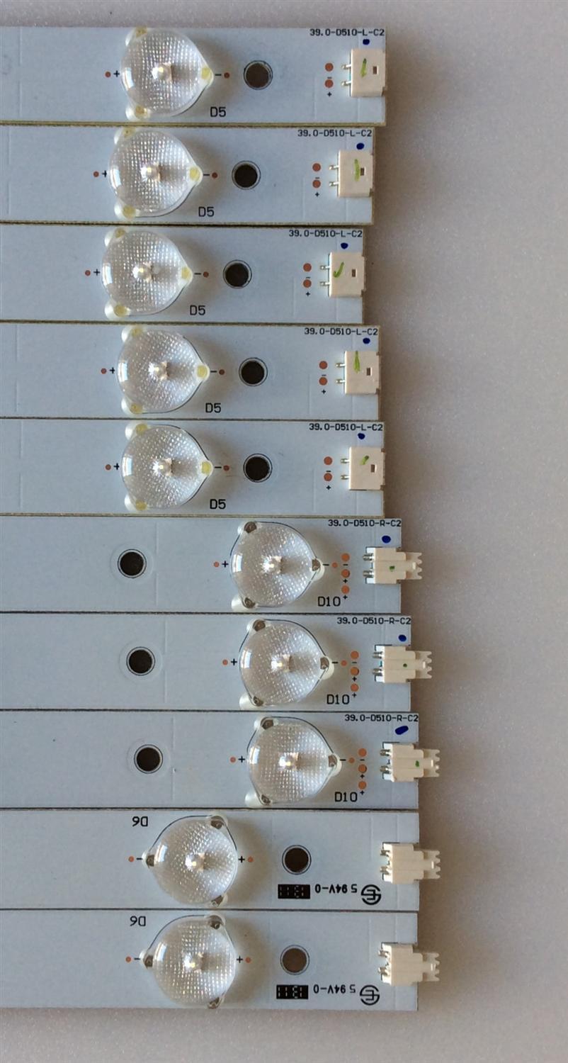KIT DE LED'S PARA TV (10 PIEZZAS) / VIZIO / 39.0-D510-L-C2 / 39.0-D510-R-C2 / PANEL TPT390J1 HJ1L02 REV:SC1L / MODELO E390-A1  - Imagen 2