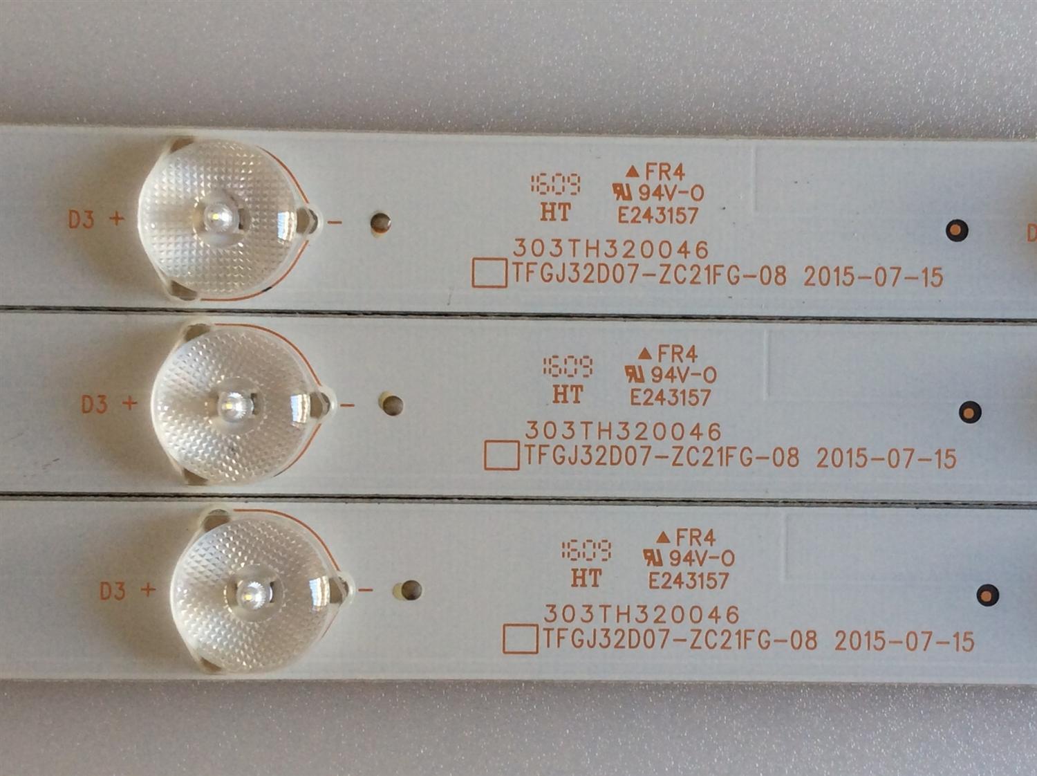 KIT DE LED´S ( 3 PIEZAS ) / ELEMENT / 303TH320046 / TFGJ32D07-ZC21FG-08 / PANEL T320-0CL-DLED / MODELO ELEFW328B  - Imagen 2