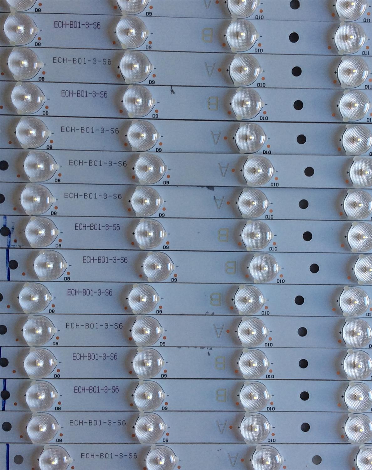 KIT DE LED'S PARA TV (16 PIEZAS) / VIZIO / ECH-B01-3-56 / M65-E0-B-V3 / 01R97-A / 0981010B87 / MODELO M65-05 - Imagen 2