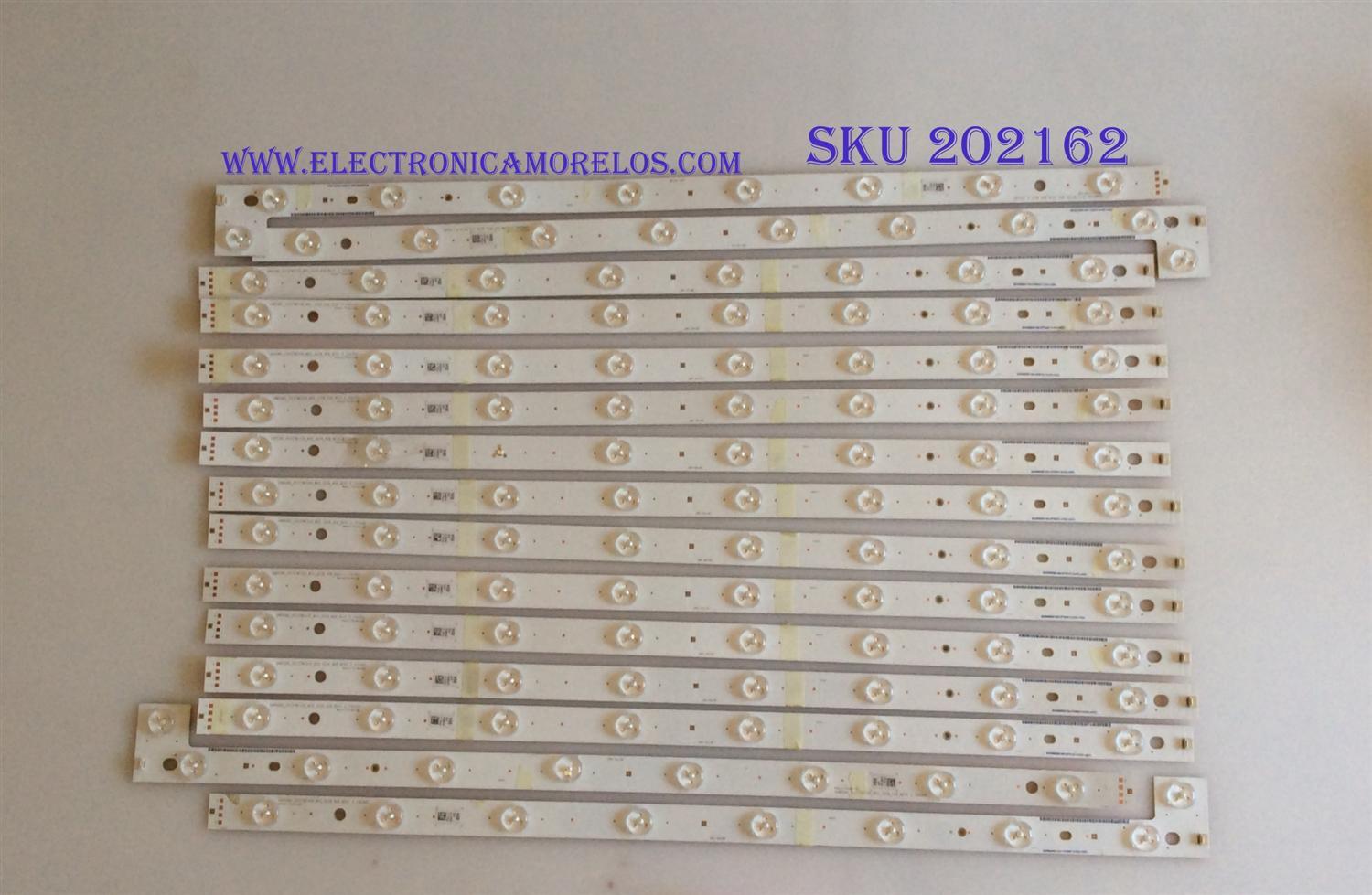 KIT DE LED'S PARA TV / VIZIO / LM41-00118C / SAMSUNG_2015TWI550_M55_3228_A08_REV1.2_150305 / PANEL LSC550FN04-C01 / MODELO M55-C2 / NOTA IMPORTANTE : KIT CUENTA ORIGINALMENTE 16  PIEZAS ((INCOMPLETO 15  PIEZAS))        