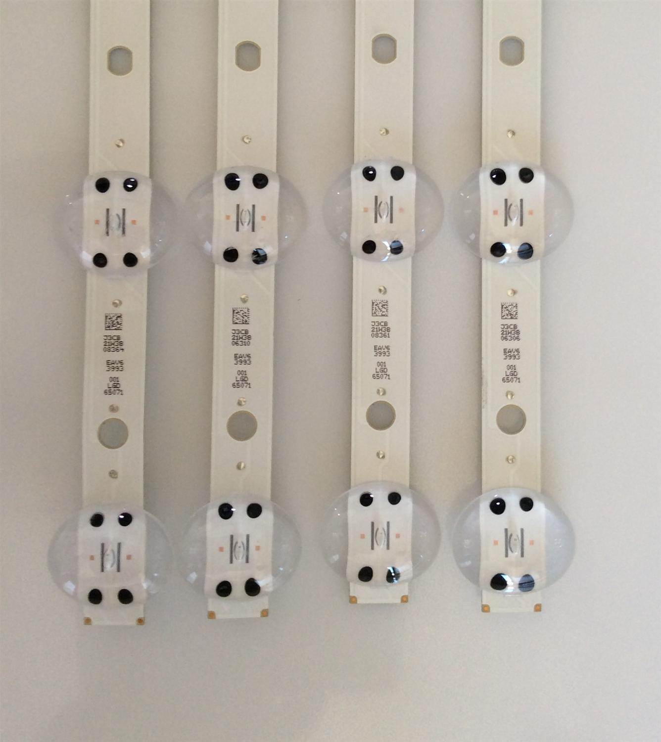 KIT DE LED'S PARA TV LG ((4 PIEZAS)) / NUMERO DE PARTE EAV63993001 / SVL650A71 / SSC_Trident_65UK63_S / SSC_65UK63(LGD)_9LED_SVL650A71_REV1.0_171201 PANEL NC650DGG-AAGX1 / MODELOS 65UK6200PUA / 65UK6090PUA / 65UU340C / 65UU340C-UB / 65UU340C-UB.AUSWLOR - Imagen 4