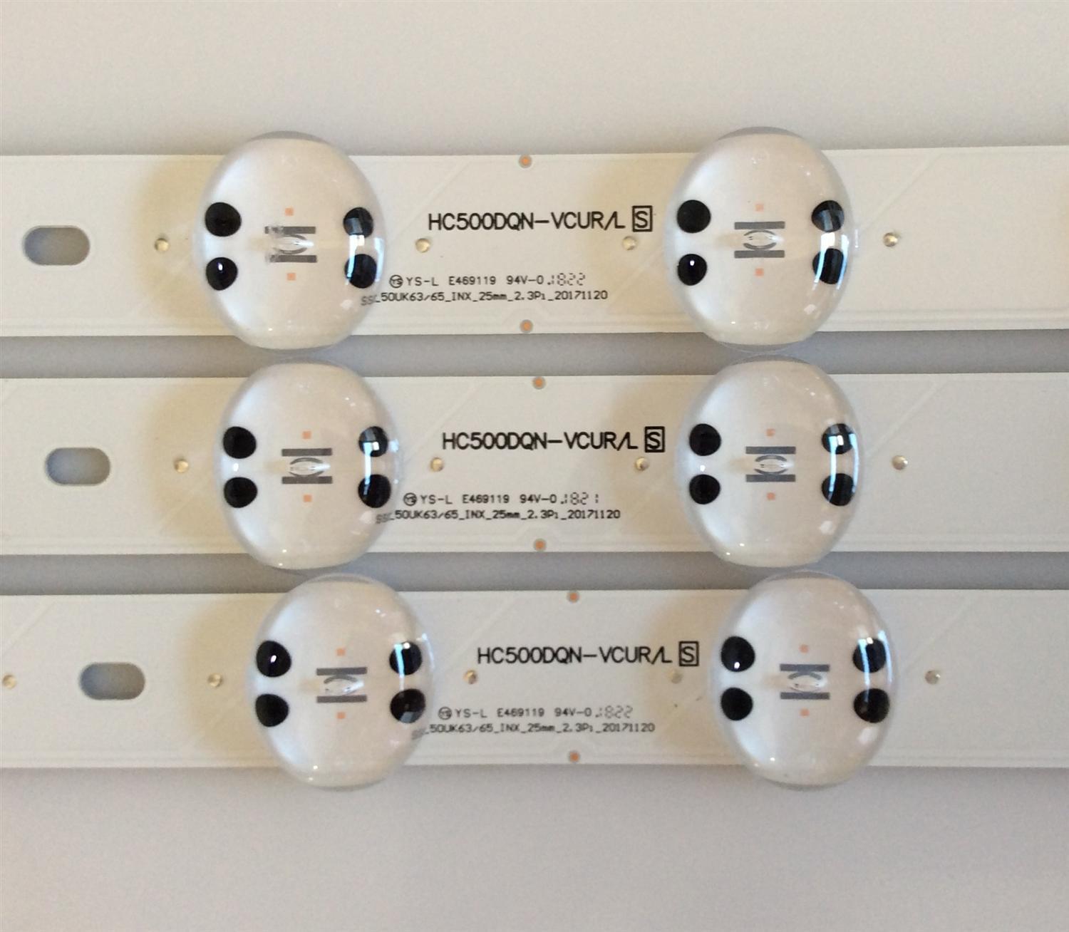 KIT DE LED'S PARA TV (3 PIEZAS) / LG / HC500DQN-VCUR/L / 20171120 / 50076 / MODELO 50LF6100  - Imagen 2