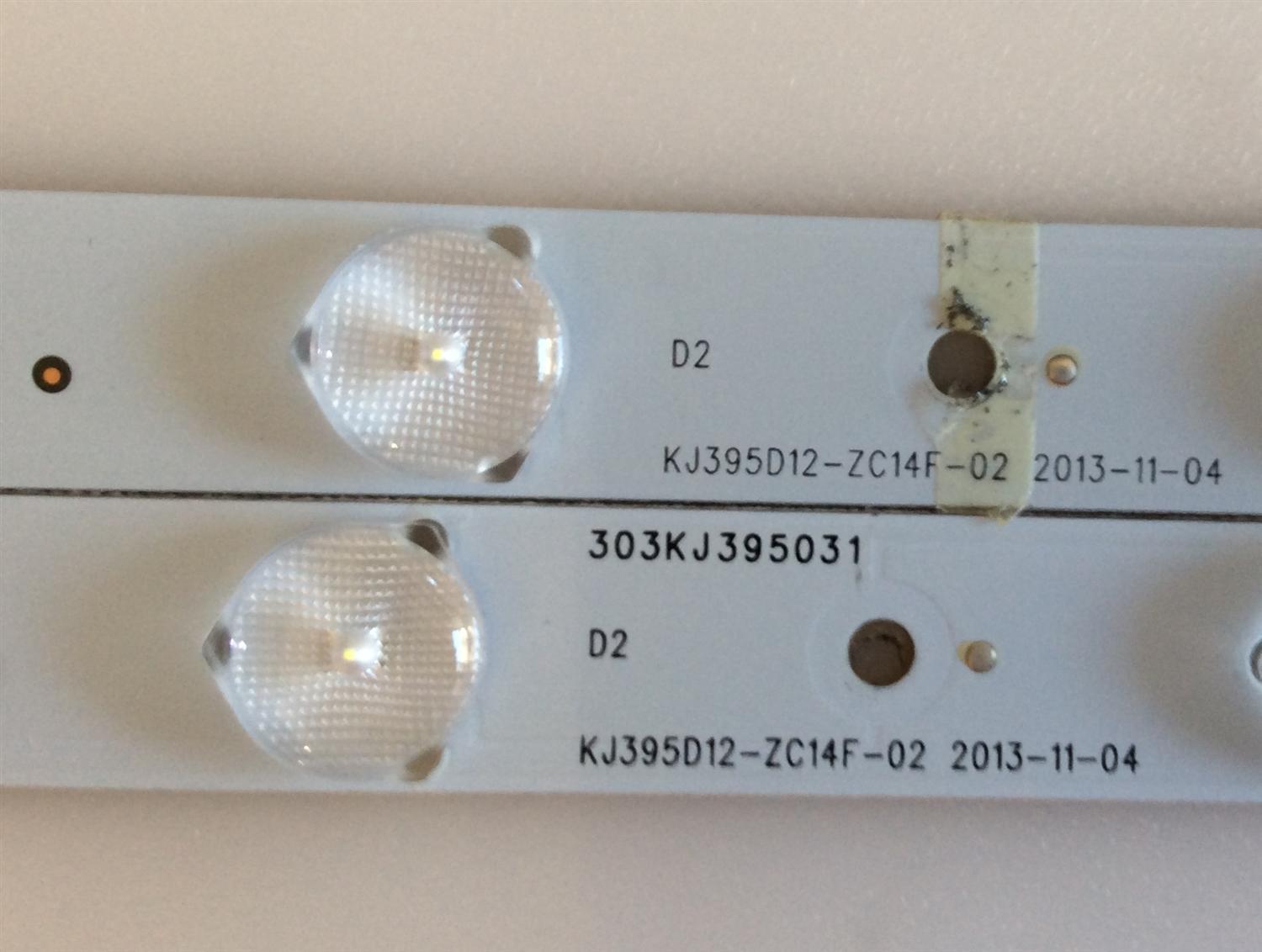 KIT DE LED'S PARA TV ( 2 PIEZAS )  / UPSTAR / 303KJ395031 / KJ395D12-ZC14F-02 / 140613B1 / MODELO P40EA8/ NOTA IMPORTANTE : KIT CUENTA ORIGINALMENTE 3  PIEZAS ((INCOMPLETO 2  PIEZAS)) - Imagen 2
