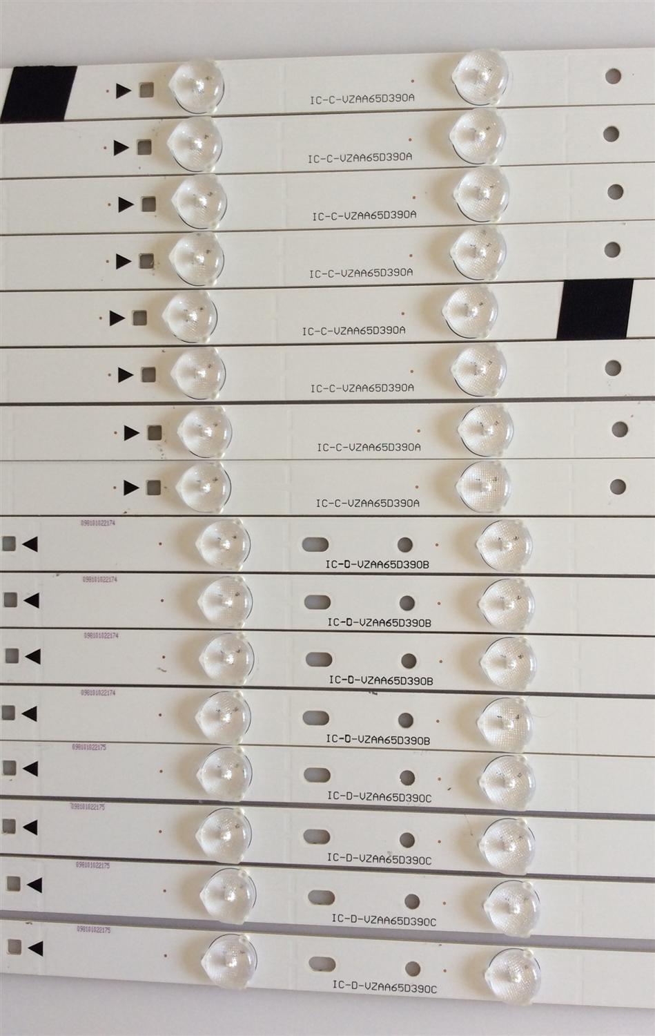 KIT DE LED'S PARA TV (16 PIEZAS) / JVC / IC-C-VZAA65D390A / IC-D-VZAA65D390B / IC-D-VZAA65D390C / 098101022173 / 098101022174 / 098101022175 / MODELO EM65FTR - Imagen 2