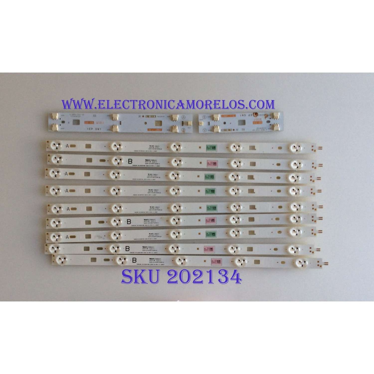 KIT DE LED'S PARA TV /  SONY / SAMSUNG 2013SONY40B 3228 05 REV1.0 130927 / CEM-3-N 047 / PANEL NS4F400DND01 / MODELO KDL-40W600B / NOTA IMPORTANTE : KIT CUENTA ORIGINALMENTE 10 PIEZAS ((INCOMPLETO 9  PIEZAS))        