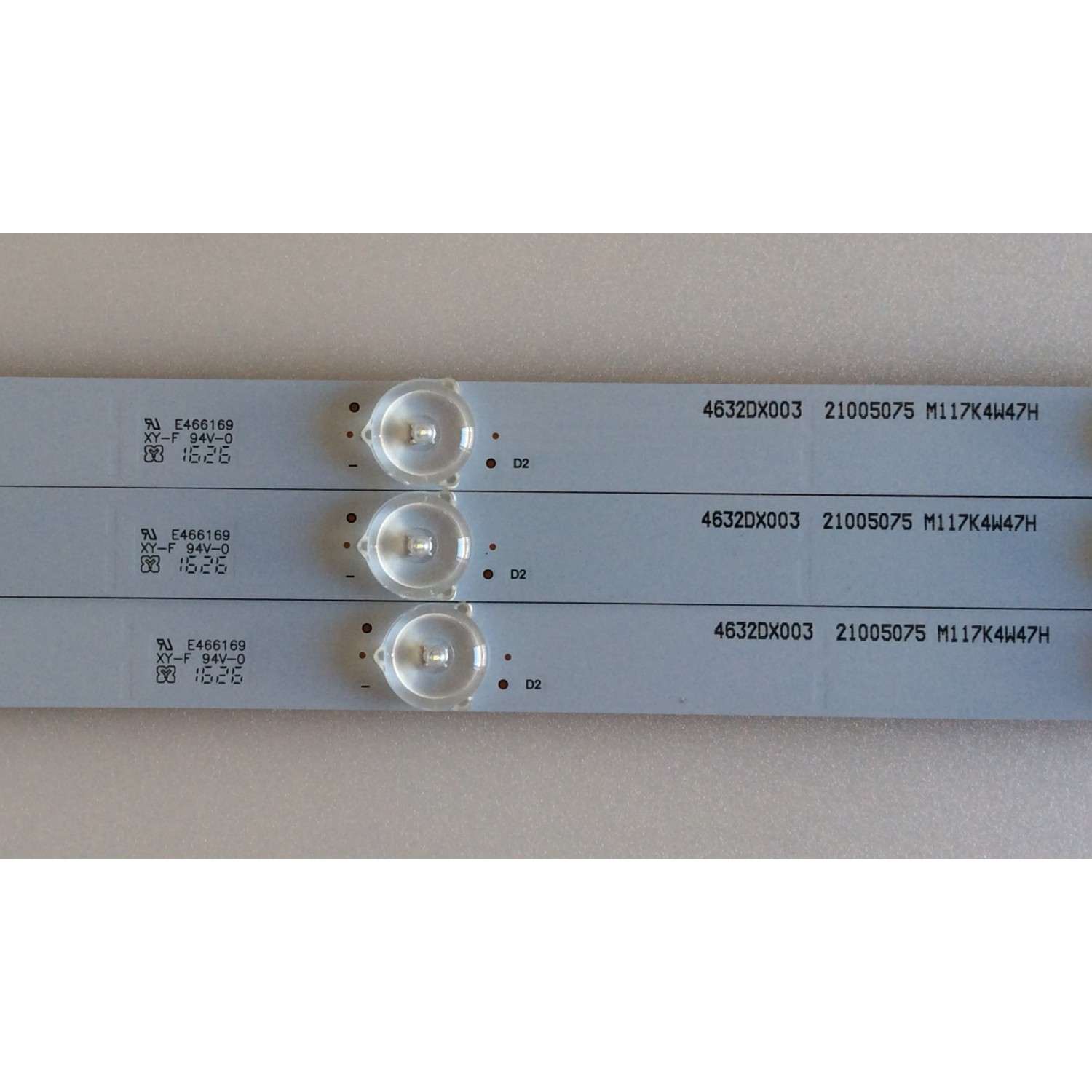 KIT DE LED'S PARA TV ELEMENT ((3 PIEZAS)) / NUMERO DE PARTE A-HWBW32D793 / 4632DX013 / 21005347 / M120K3W50H / MODELOS ELEFW328 / ELST3216H H6B4M / ELST3216H H6E0M / ELST3216H J6E1M / ELST3216H H6E2M / ELST3216H J6E2M / ELST3216H J6G2M - Imagen 2