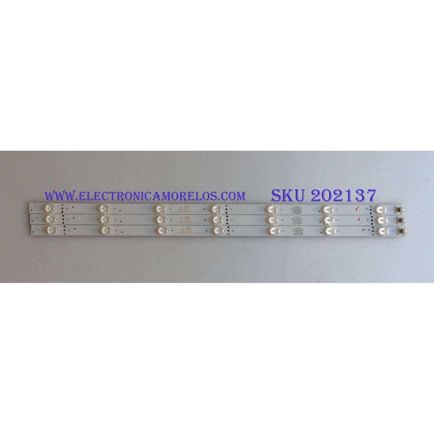 KIT DE LED´S ( 3 PIEZAS ) / ELEMENT / 303TH320046 / TFGJ32D07-ZC21FG-08 / PANEL T320-0CL-DLED / MODELO ELEFW328B 
