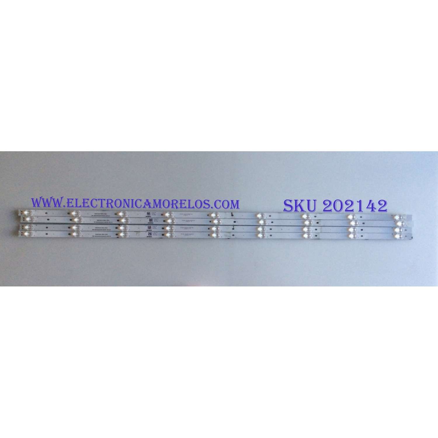 KIT DE LED´S PARA TV ( 4 PIEZAS ) /  HISENSE / CRH-BK50S1U51S3030T040979G-REV1.0 B / M13AY162J21D82R-B1 / 213417 / PANEL V500DJ6-QE1 / MODELO 50H6E