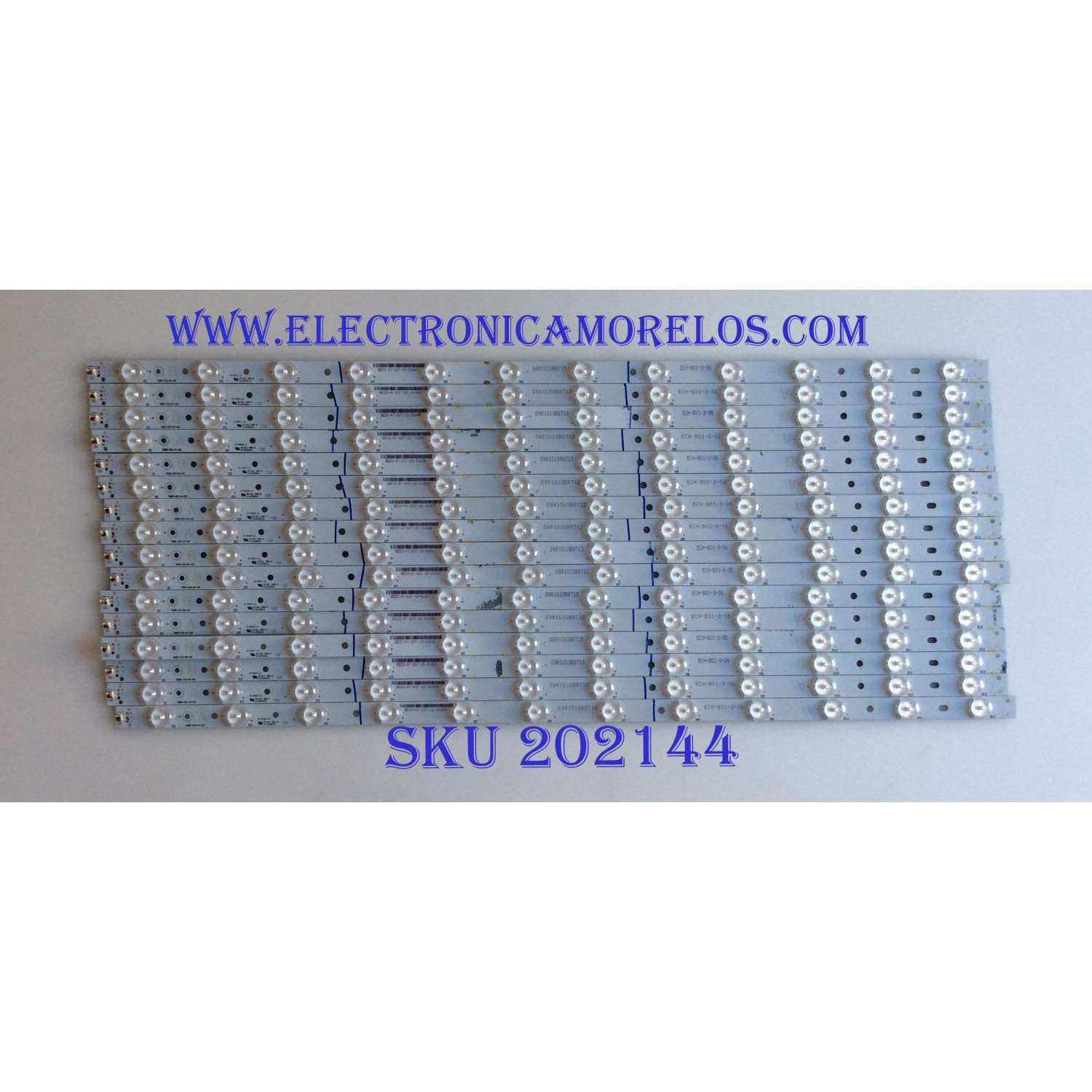 KIT DE LED'S PARA TV (16 PIEZAS) / VIZIO / ECH-B01-3-56 / M65-E0-B-V3 / 01R97-A / 0981010B87 / MODELO M65-05
