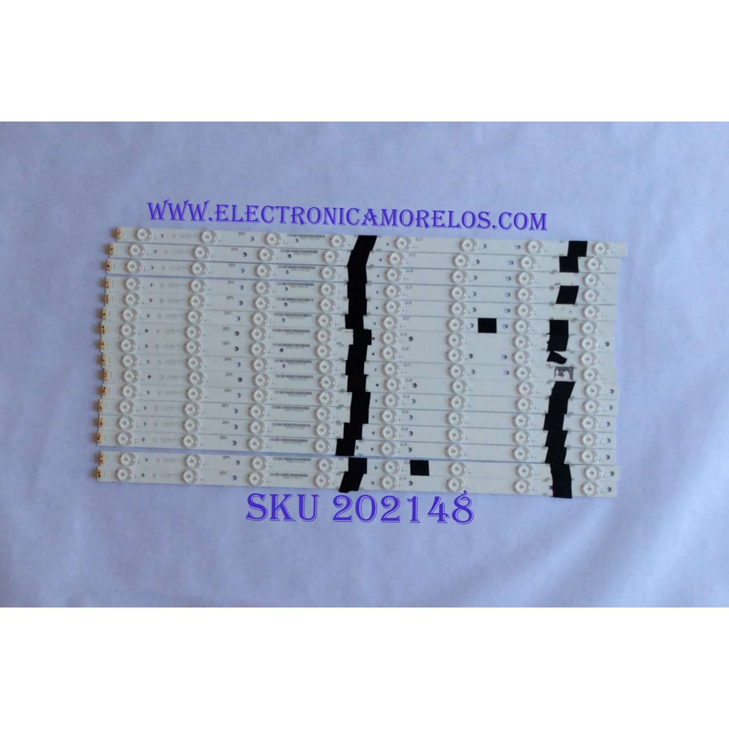 KIT DE LED´S PARA TV ( 16 PIEZAS ) / VIZIO / IC-C-VZAA55D699 / IC-C-VZAA55D699A / B / C / 098101003128 , 098101003129 / 098101003130 , 098101003131 / PANEL LSC550FN05-J03 / T550QVN05.0 / MODELO M55-D0 LAUATZBS 
