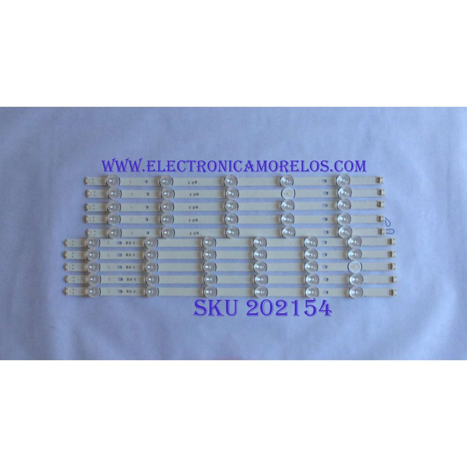 KIT DE LED'S PARA TV LG ((10 PIEZAS)) / NUMERO DE PARTE 6916L-1990A / LG INNOTEK DRT 3.0 55"_B TYPE REV01_140107 / PANEL'S LC550DUH(FG)(A2) / LC550DUE-FGA2 / LC550DUE-FGA3 / MODELOS Y SUSTITUTAS EN DISCRIPCÓN