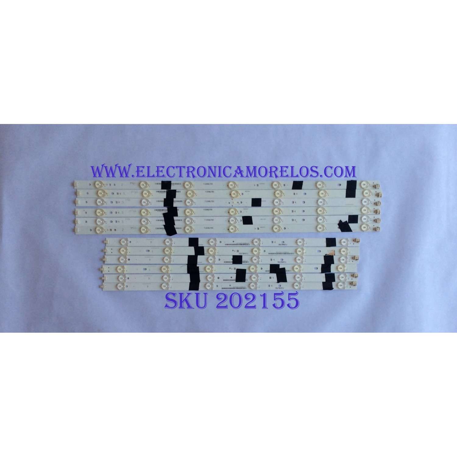 KIT DE LED'S PARA TV (12 PIEZAS) / SHARP / IC-C-VZAA55D487A /  IC-B-VZAA55D487B / IC-B-VZAA55D487E / PANEL LSC550HN02-F01 / MODELO LC-55LE653U