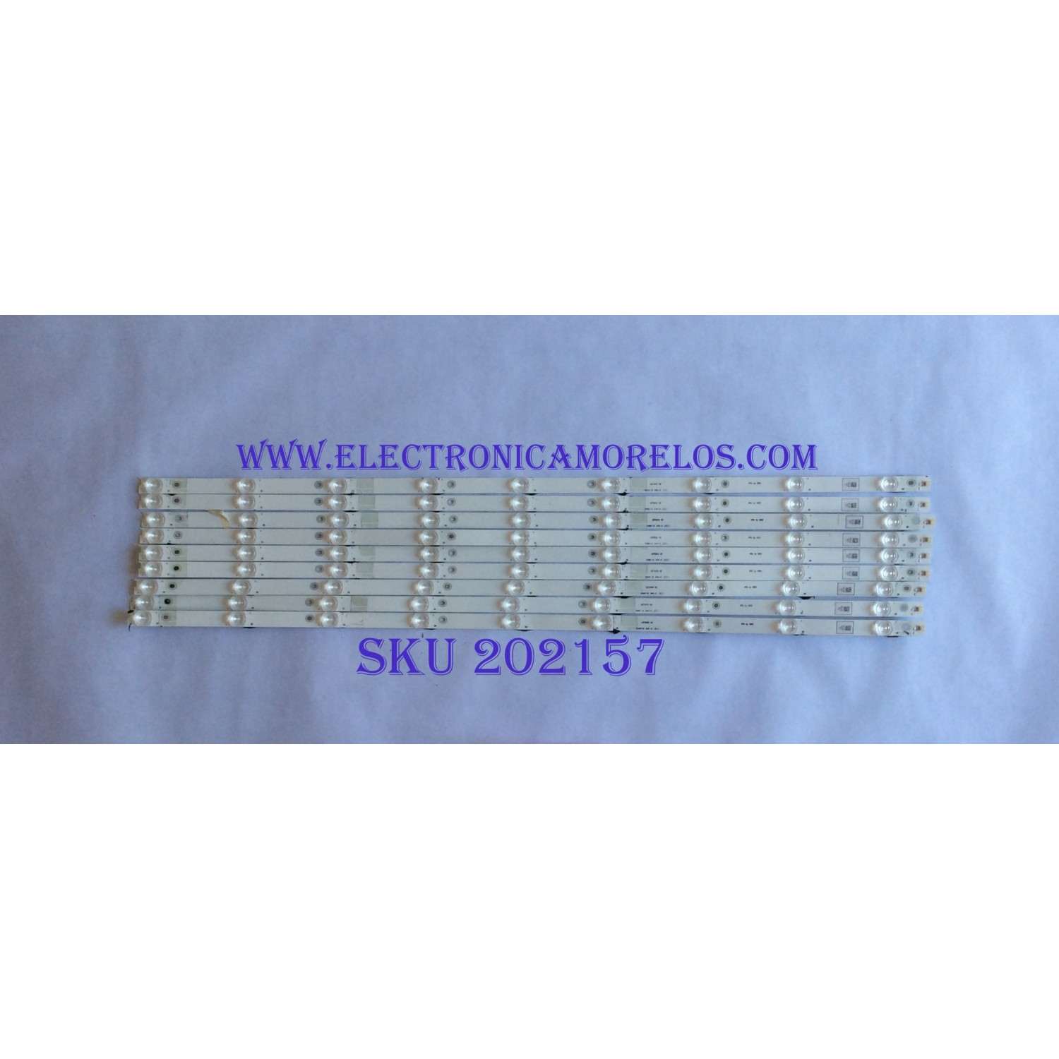 KIT DE LED'S PARA TV (9 PIEZAS) / HISENSE / LB75022 V0 / 1197827 / E469119 / PANEL  HD750M7U71-L1\S1\GM\ROH / MODELO 75"