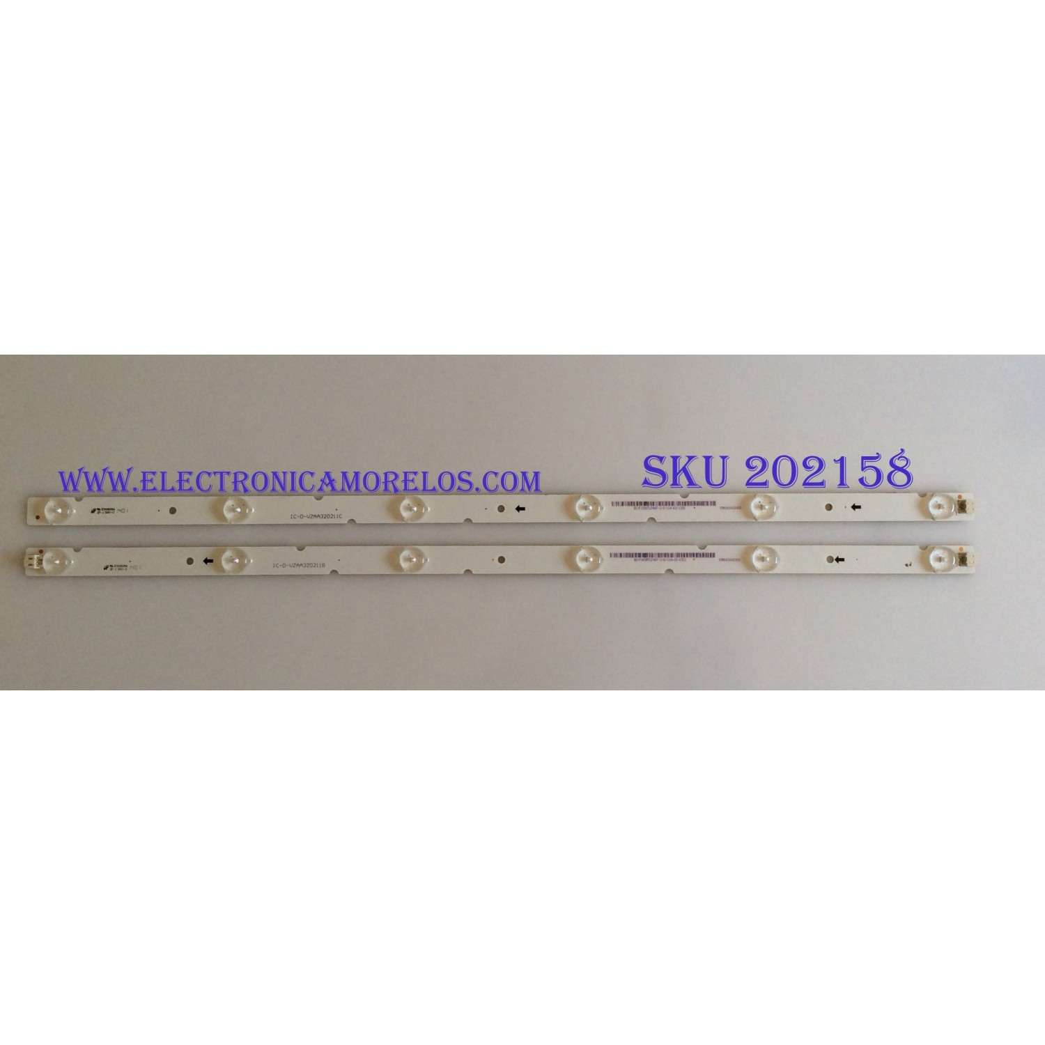 KIT DE LED'S PARA TV / VIZIO / IC-D-VZAA32D211B / IC-D-VZAA32D211C / 98101022101 / 98101022102 / MODELOS E390-BO LA / E390-B0 LAQ8PSBQ / E320i-B0 LAQRPKCP / NOTA IMPORTANTE : KIT CUENTA ORIGINALMENTE 3  PIEZAS ((INCOMPLETO 2  PIEZAS))        