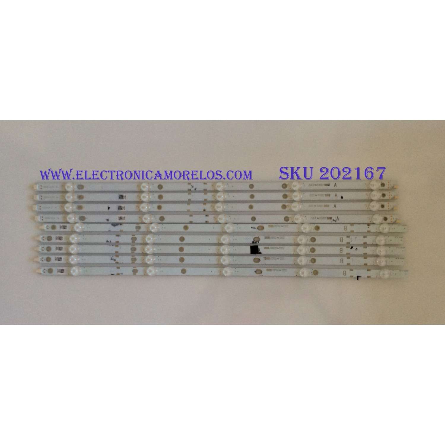 KIT DE LED'S PARA TV (9 PIEZAS) / VIZIO / 09810108CD01 / LB55118 V0_00 / PANEL LSC550FN11-801 / MODELO D55-E0