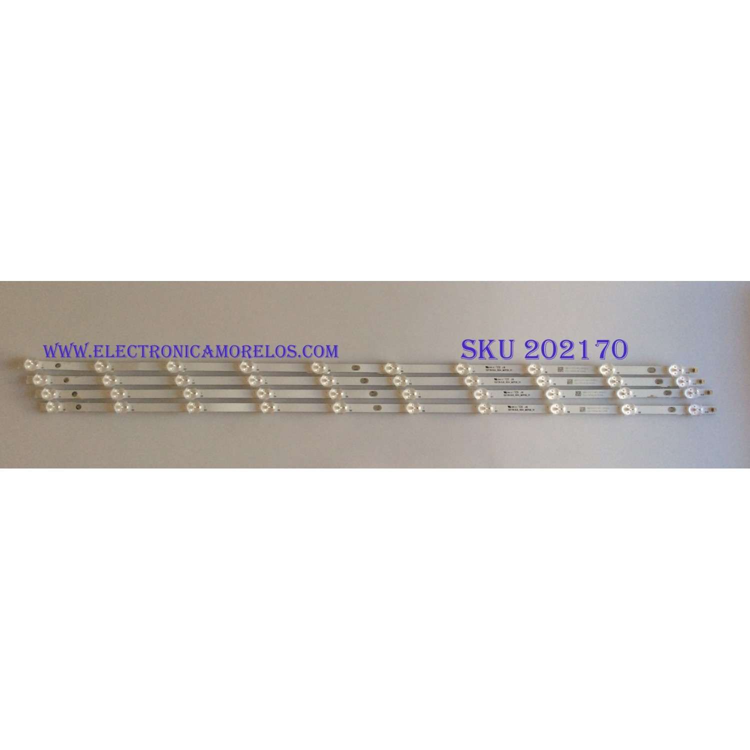 KIT DE LED´S PARA TV ( 4 PIEZAS ) / PROSCAN / AE0110372 / SQY39.5LB_10X4_MCPCB_V1 / PANEL LSC400HN05 / MODELO PLDED4016A A1705 