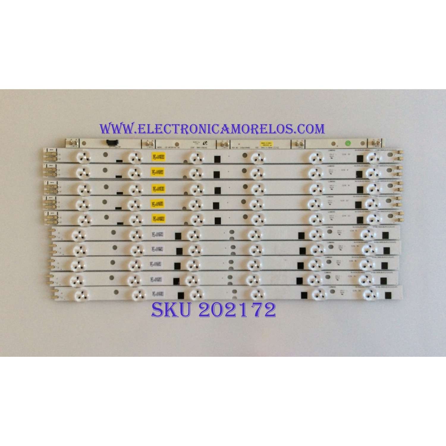 KIT DE LED'S PARA TV (10 PIEZAS) / SAMSUNG / 39-3535LED-60EA-L / 39-3535LED-60EA-R / D1GE-390SCA-R1 / D1GE-390SCA-R1 / PANEL DE390BGM-C3 / MODELO 39"