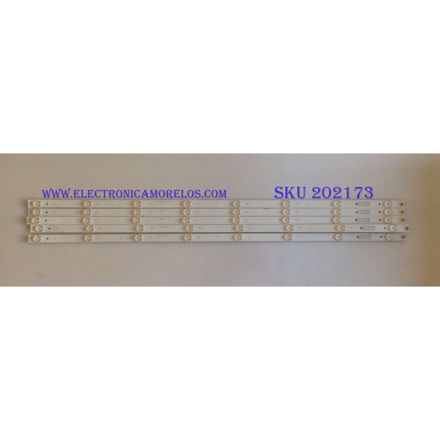 KIT DE LED´S PARA TV ( 5 PIEZAS ) / LG / 344761000018000 /RF-EG430E32-0801S-13 A0 / 2790643 R7926 2151 200 / PANEL BOEI430WU1 / MODELO 43LJ500M-UB