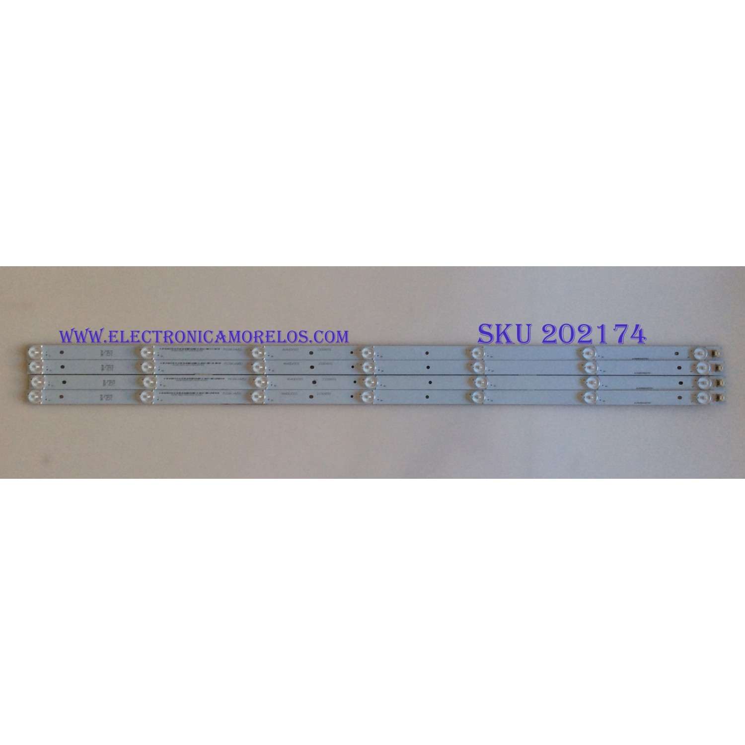 KIT DE LED´S PARA TV ( 4 PIEZAS ) / ELEMENT / 4640DX003 / A-HWBW40D781 / 21004691 / M108KcHW50 / PANEL LSC400HN02-8 / MODELO ELEFW4016