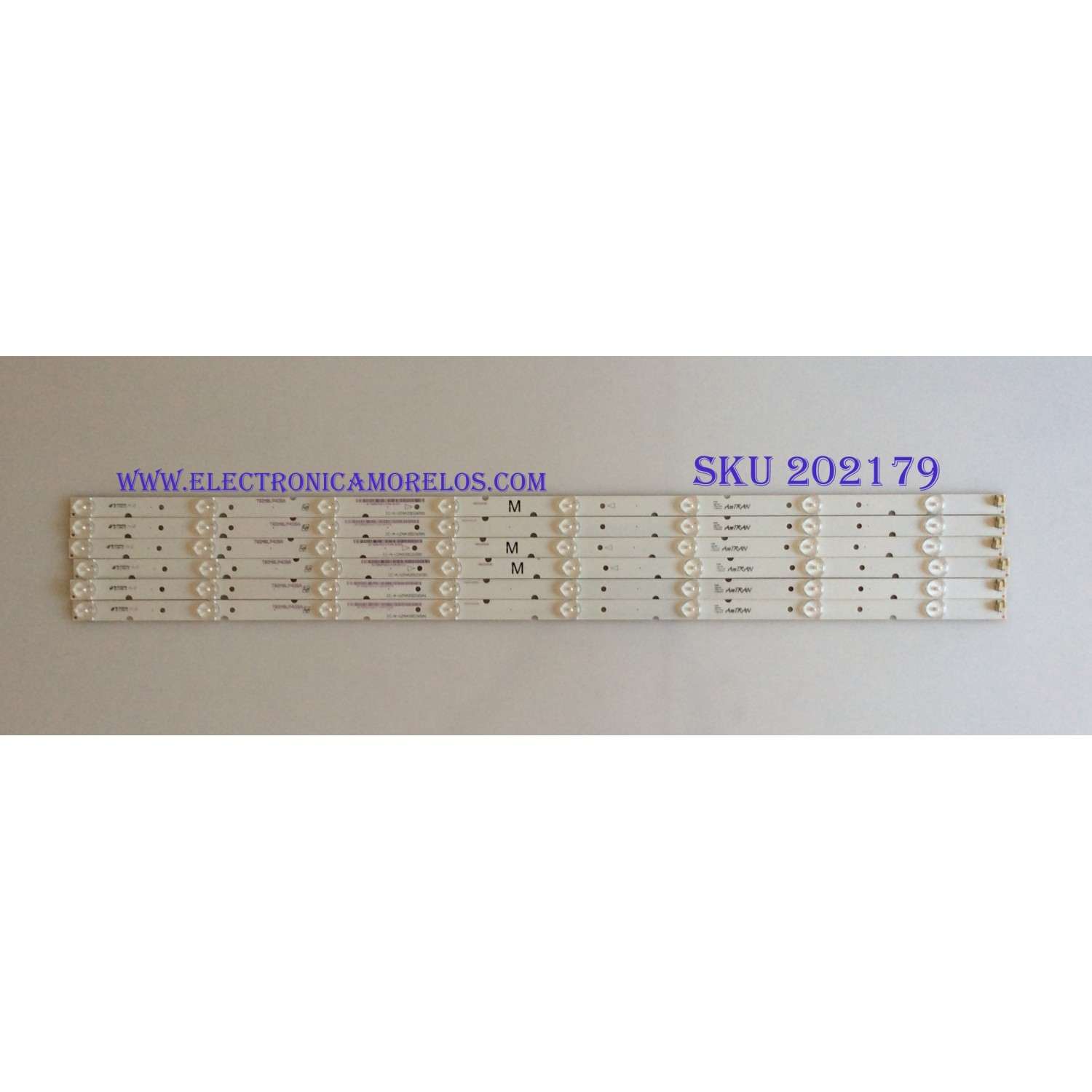 KIT DE LED'S PARA TV ( 6 PIEZAS ) / IC-A-VZAA39D265B1 / PANEL T390HVN04.0 / MODELO E390I-B0