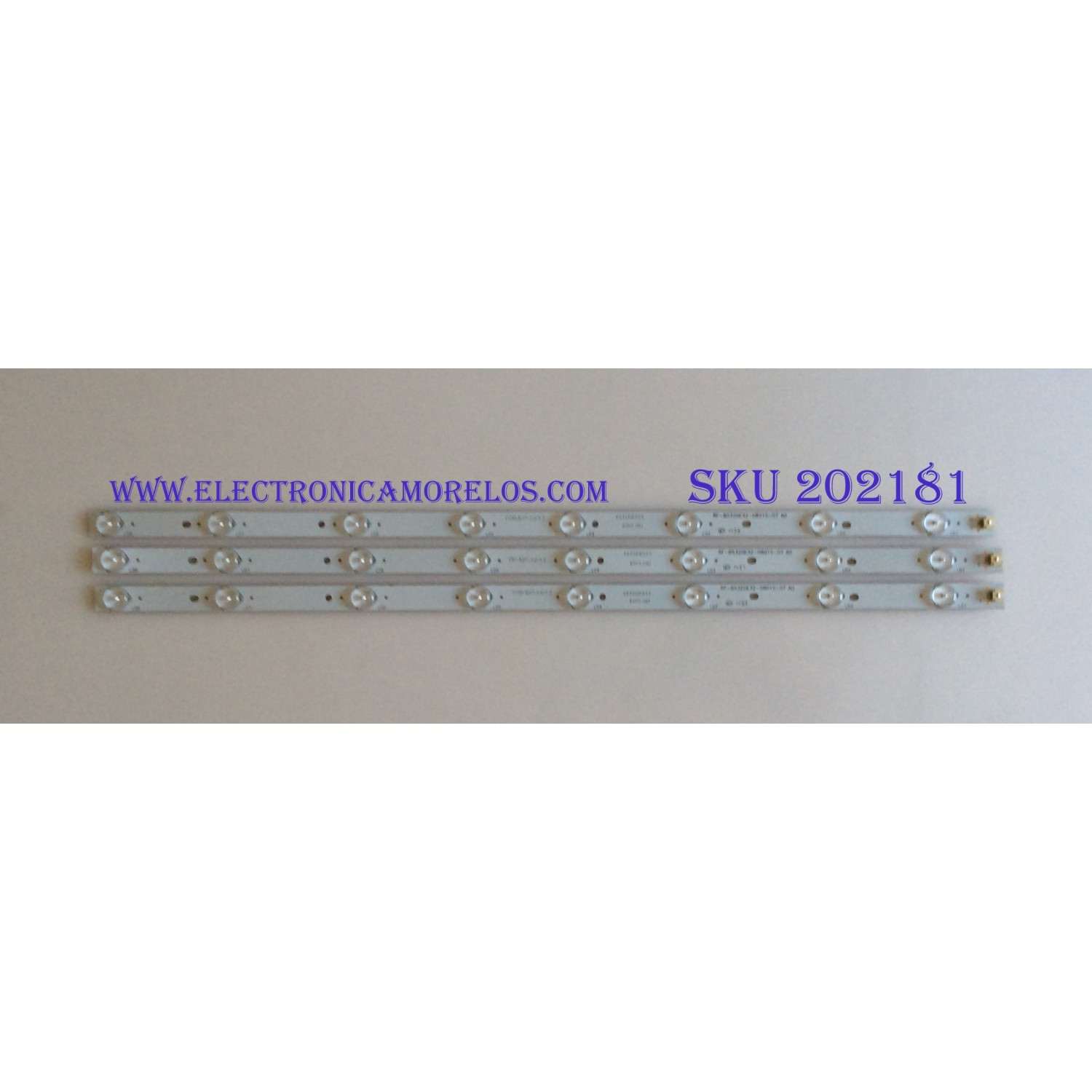 KIT DE LED'S PARA TV (3 PIEZAS) / RF-BS320E32-0801S-07 / T100-K07-3.0-3.2 / 4632DB019 / PANEL HV320FHB-N00 / MODELO LED32YC1600UA