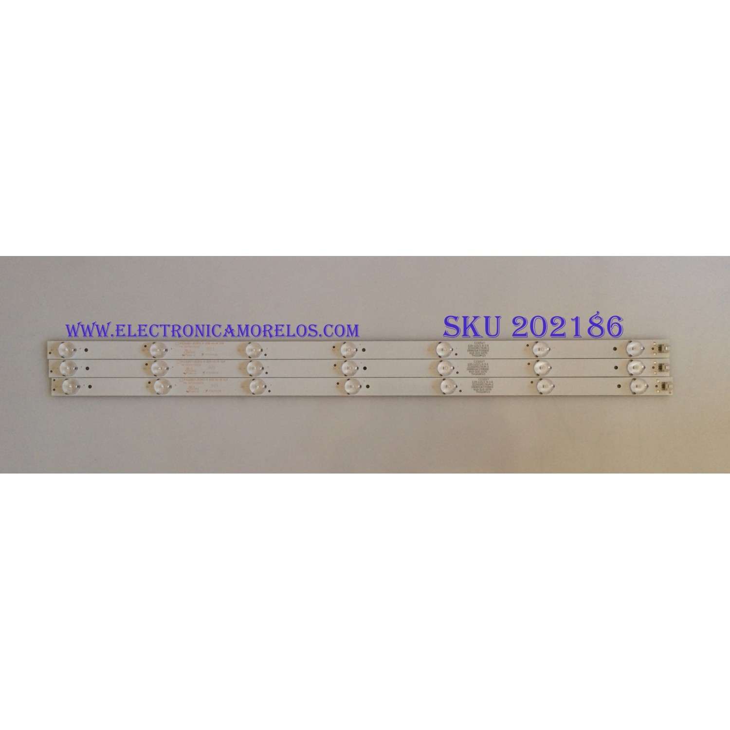KIT DE LED'S PARA TV ( 3 PIEZAS ) / 303TH320050 / TFGJ32D07-ZC21FG-11 / PANEL T320-DXB-DLED / MODELO 32'' 