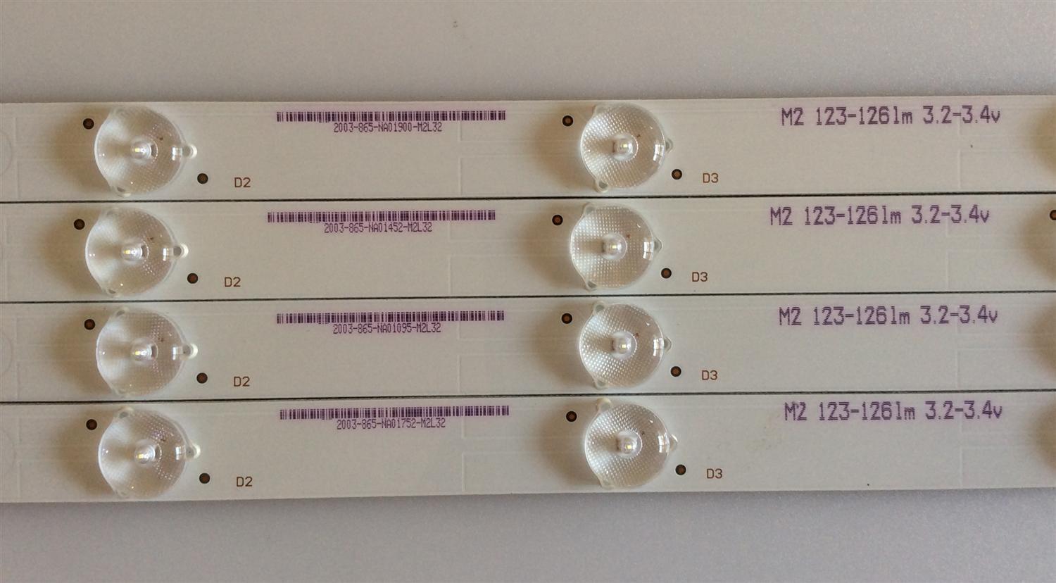 KIT DE LED'S PARA TV (4 PIEZAS) / WESTINGHOUSE / C-CNCF43D599 / 910-430-1001 / M2 123-1261M 3.2-3.4 / PANEL T430-15D-DLED / MODELO 43" - Imagen 2