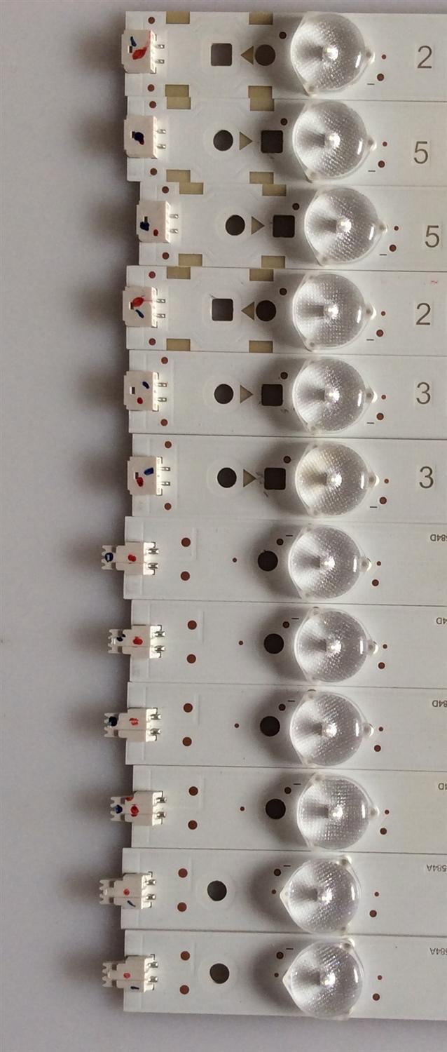 KIT DE LEDS PARA TV SHARP ORIGINAL 12 PIEZAS / NUMERO DE PARTE IC-A-VZAA55D584A / IC-A-VZAA55D584C / IC-A-VZAA55D584E / IC-A-VZAA55D584D / IC-A-VZAA55D584B / PANEL LSC550FN04-C01 / MODELO LC-55UB30U - Imagen 2