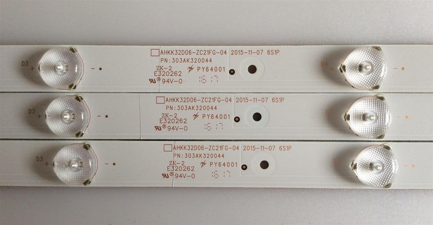 KIT DE LED'S PARA TV (3 PIEZAS) / ELEMENT / 303AK320044 / AHKK32D06-ZC21FG-04 / 2010016485-1 / MODELO ELEFW328-01 - Imagen 2