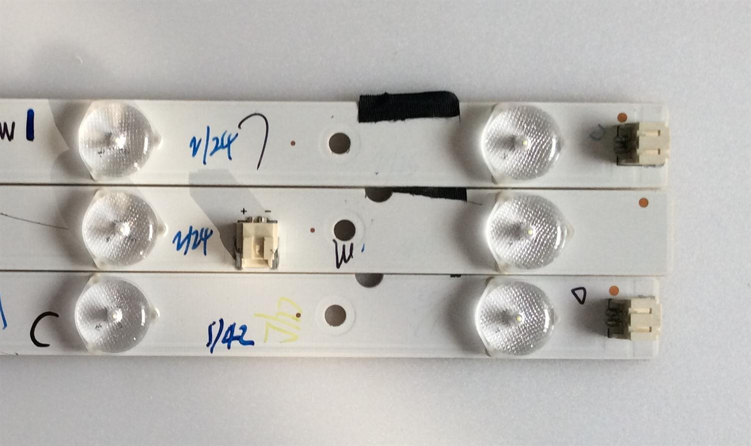 KIT DE LED'S PARA TV (3 PIEZAS) / JVC / IC-D-VZAA32D349A / 0981010221BE / IC-D-VZAA32D349B / 0981010221BF / IC-D-VZAA32D349C / 0981010221BG / PANEL 14Y-32VNB5SR2LV0-C / MODELO EM32FL - Imagen 5