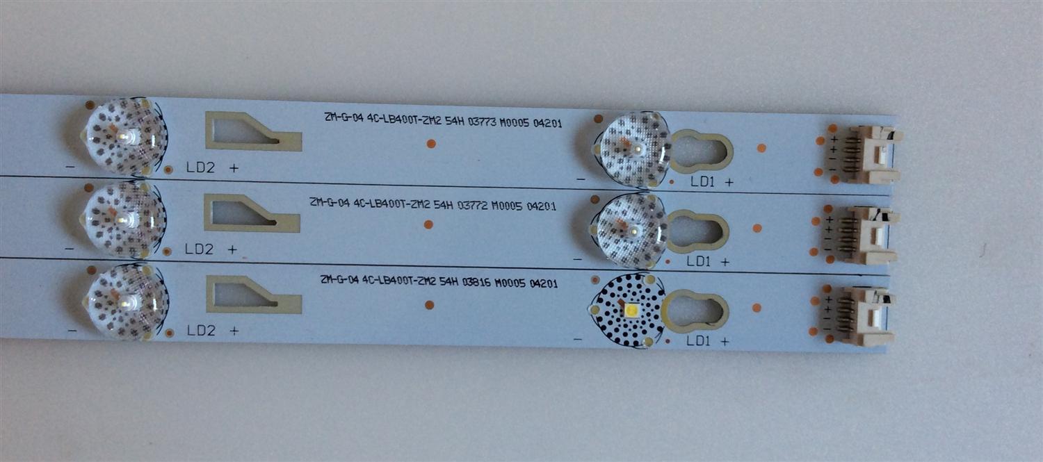 KIT DE LED´S PARA TV  ( 3 PIEZAS ) / TCL / OEM40LB03_LED3030_V1.0_20150129 / ZM-G-04 4C-LB400T-ZM2 54H / PANEL LVF400CM0T LVF400CM0T E20 / MODELO 40FS3800 / 40FD2700 - Imagen 2