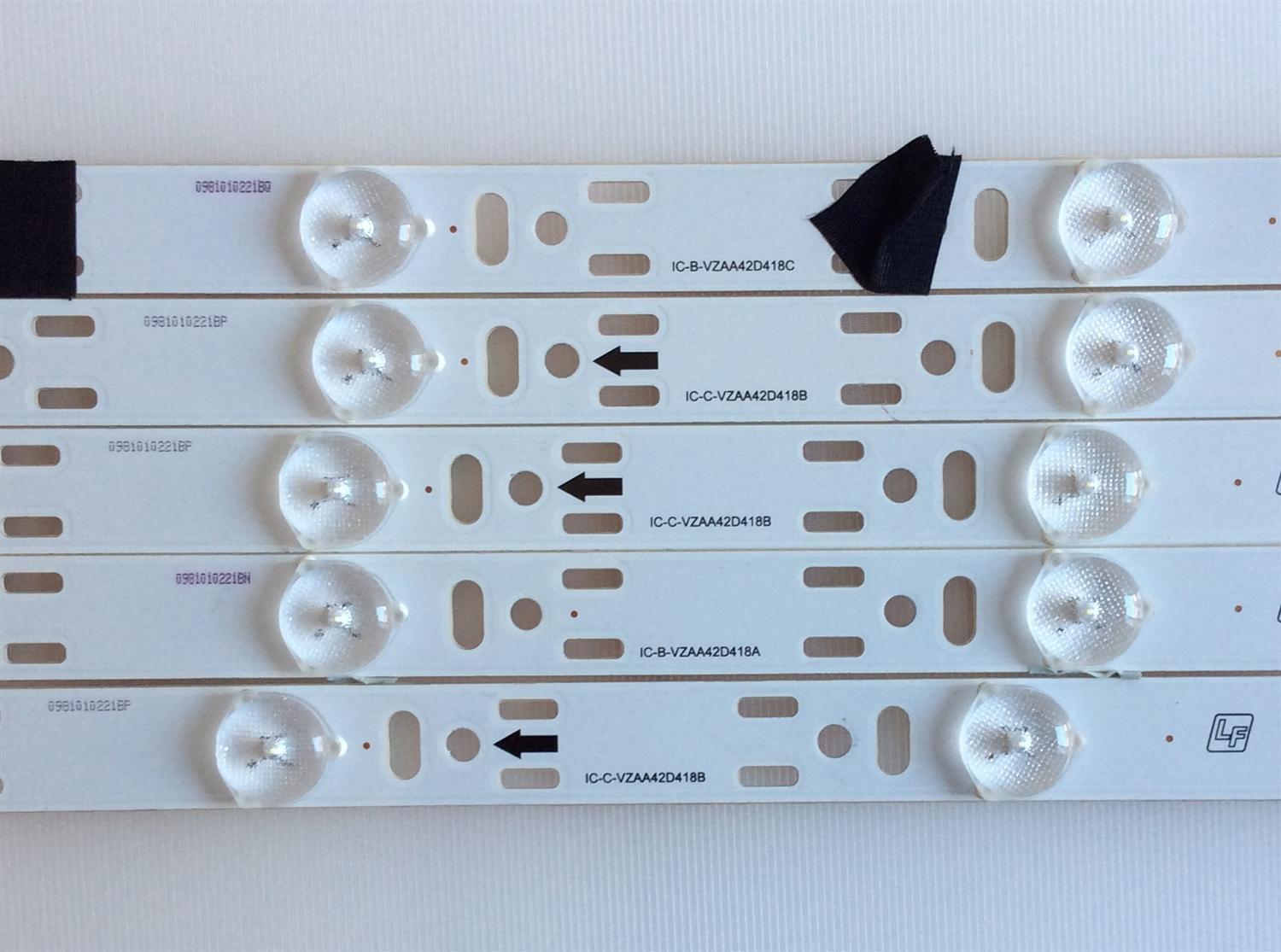 KIT DE LED´S PARA TV ( 5 PIEZAS ) / VIZIO / IC-C-VZAA42D418B / IC-B-VZAA42D418C / IC-B-VZAA42D418A / MODELO E420I-B0  - Imagen 3