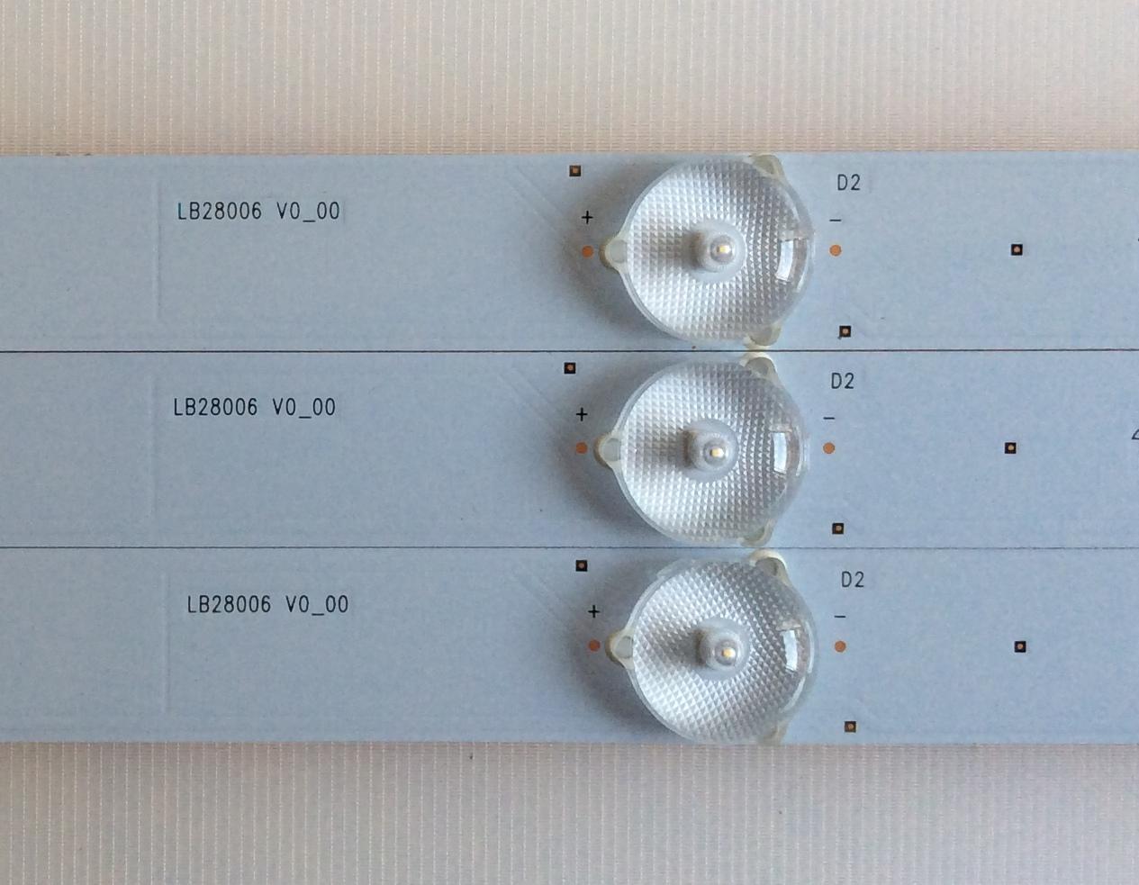 KIT DE LED'S PARA TV (3 PIEZAS)/ VIZIO / 77900DFD / 210BZ06D0 / 43030A01L / PANEL TPT275B5-A018.L REV:S1C TPV / MODELO D28H-D1 - Imagen 3