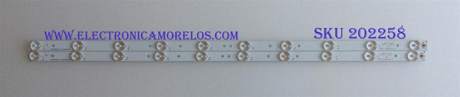 KIT DE LED´S PARA TV ( 2 PIEZAS ) / APEX / 3BL-T6254102-21 / 2301032D900472 / PANEL HK315LEDM / MODELO LE32D5