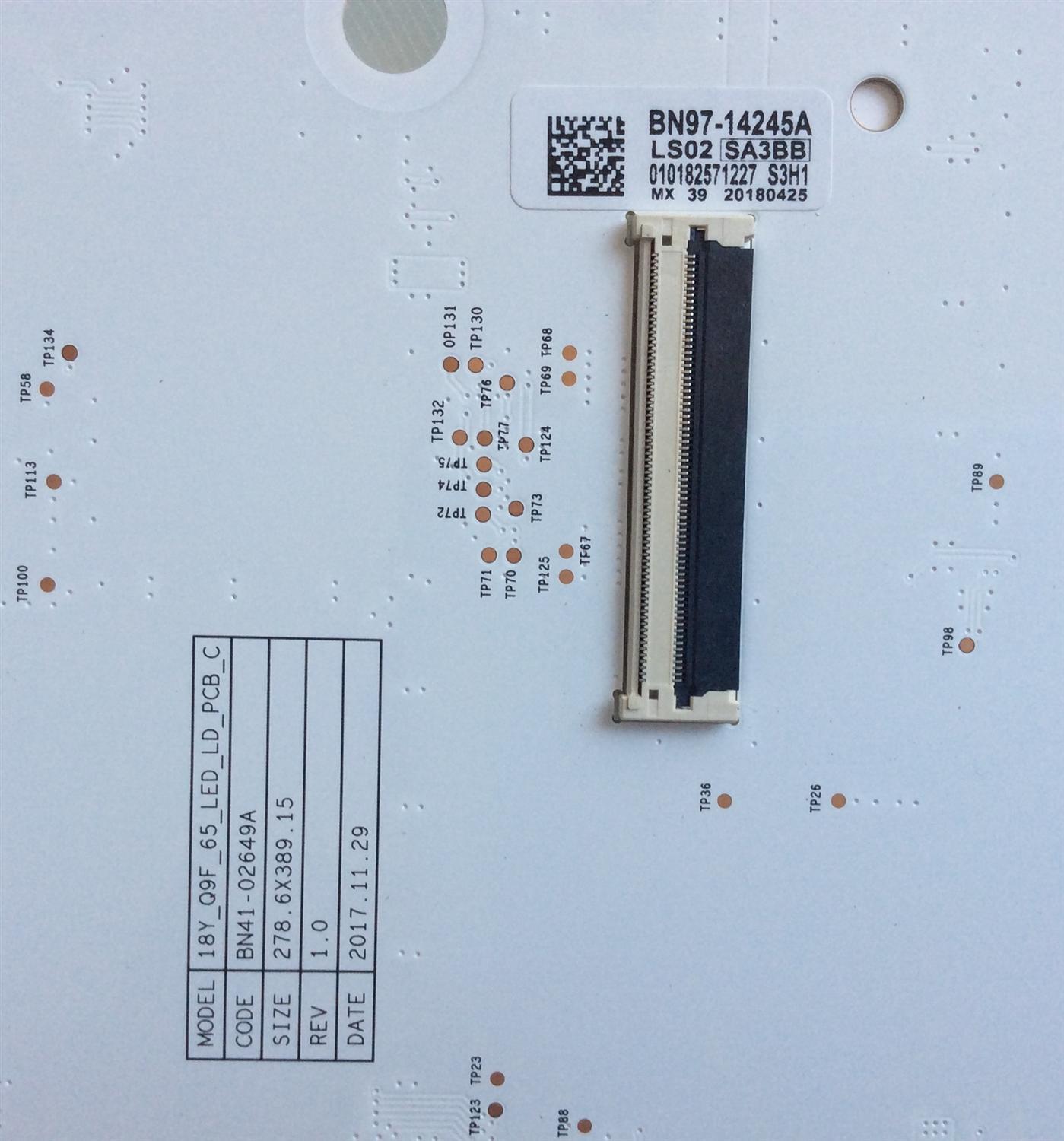 KIT DE LED'S PARA TV (COMPLETO) (10 PIEZAS) / SAMSUNG / 18Y_Q9F_65_LED_LD_PCB_C / BN97-14245A / BN41-02649A / SA3BB / PANEL CY-TN065FLAV1H / CY-TN065FLLV1H / MODELO QN65QPFNAXZA - Imagen 2