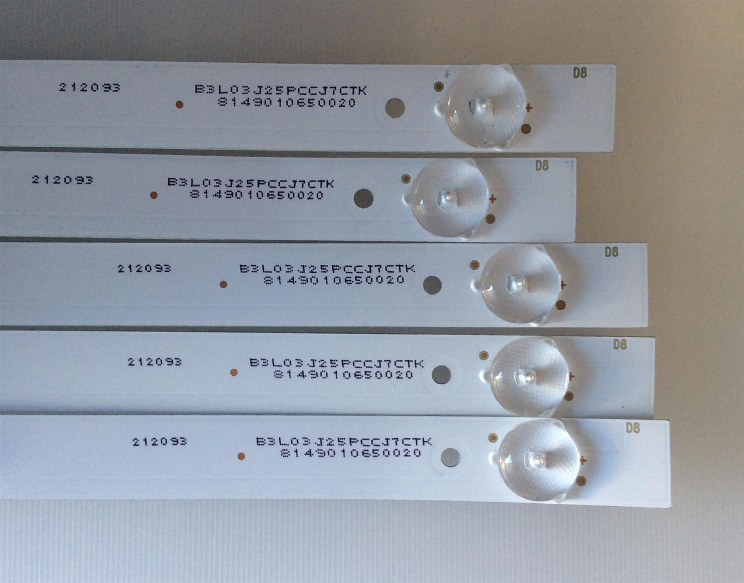 KIT DE LED´S PARA TV ( 5 PIEZAS ) / SCEPTRE / CRH-K50K6003535T05087CD-REV1.0 / 212093 / B3L03J25PCCJ7CTK / 81 490 10650020 / MODELO CN50CN7387  - Imagen 4
