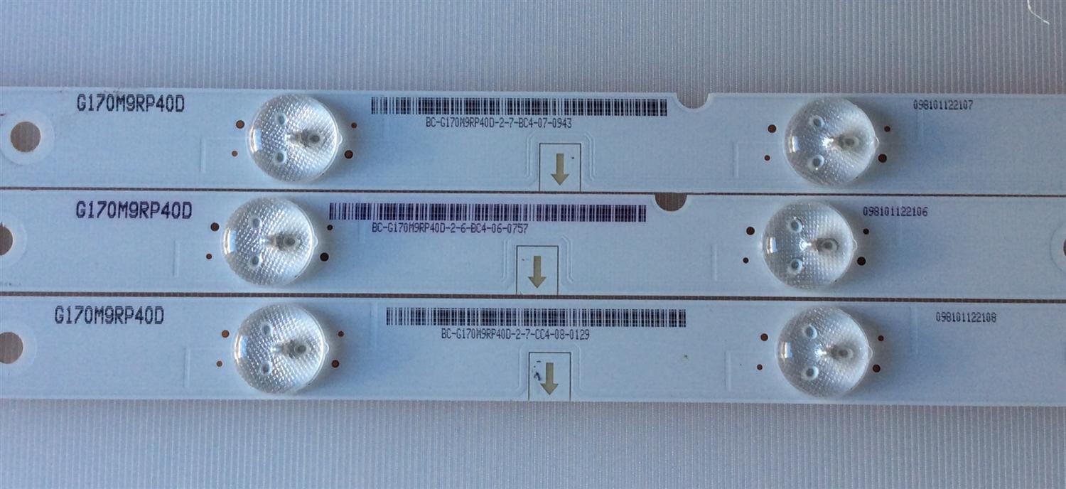 KIT DE LED´S PARA TV ( 3 PIEZAS ) / JVC / SHARP / IC-C-VZAA40D500 / IC-C-VZAA40D500A / IC-C-VZAA40D500B / IC-C-VZAA40D500C / 0981011221 / PANEL V400HJ6-PE1-REV.C1 / MODELO EM40NF5 / LC-40LE653U  - Imagen 3