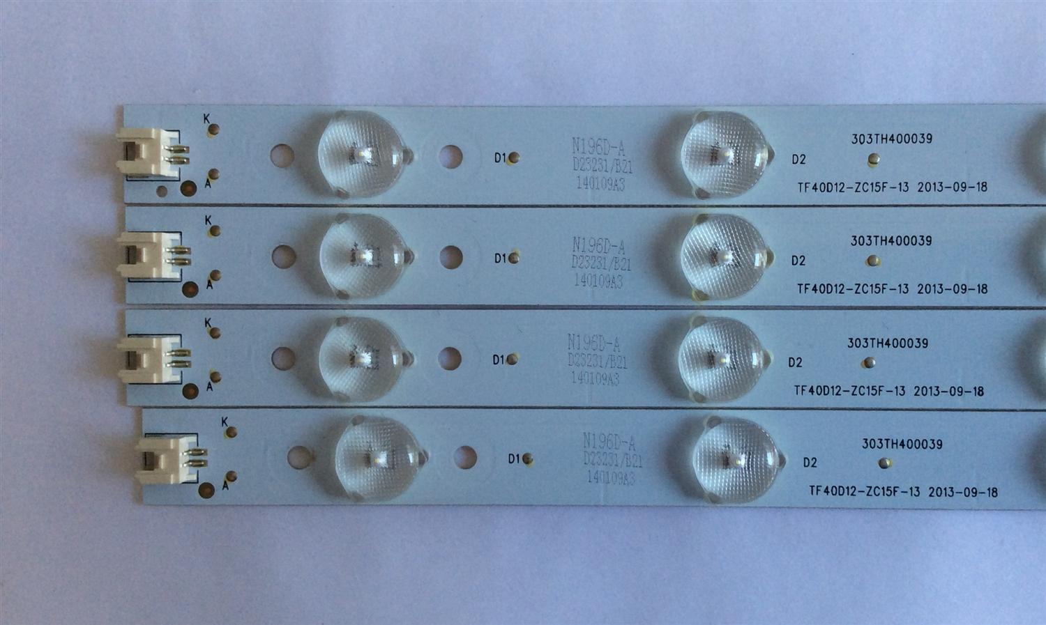 KIT DE LED´S PARA TV ( 4 PIEZAS ) / ELEMENT / 303TH400039 / TF40D12-ZC15F-13 / L.14.1640000ZC / PANEL'S T400D3-HA24-DY4 / LSC400HJ01-502 / MODELO ELEFW408  - Imagen 2