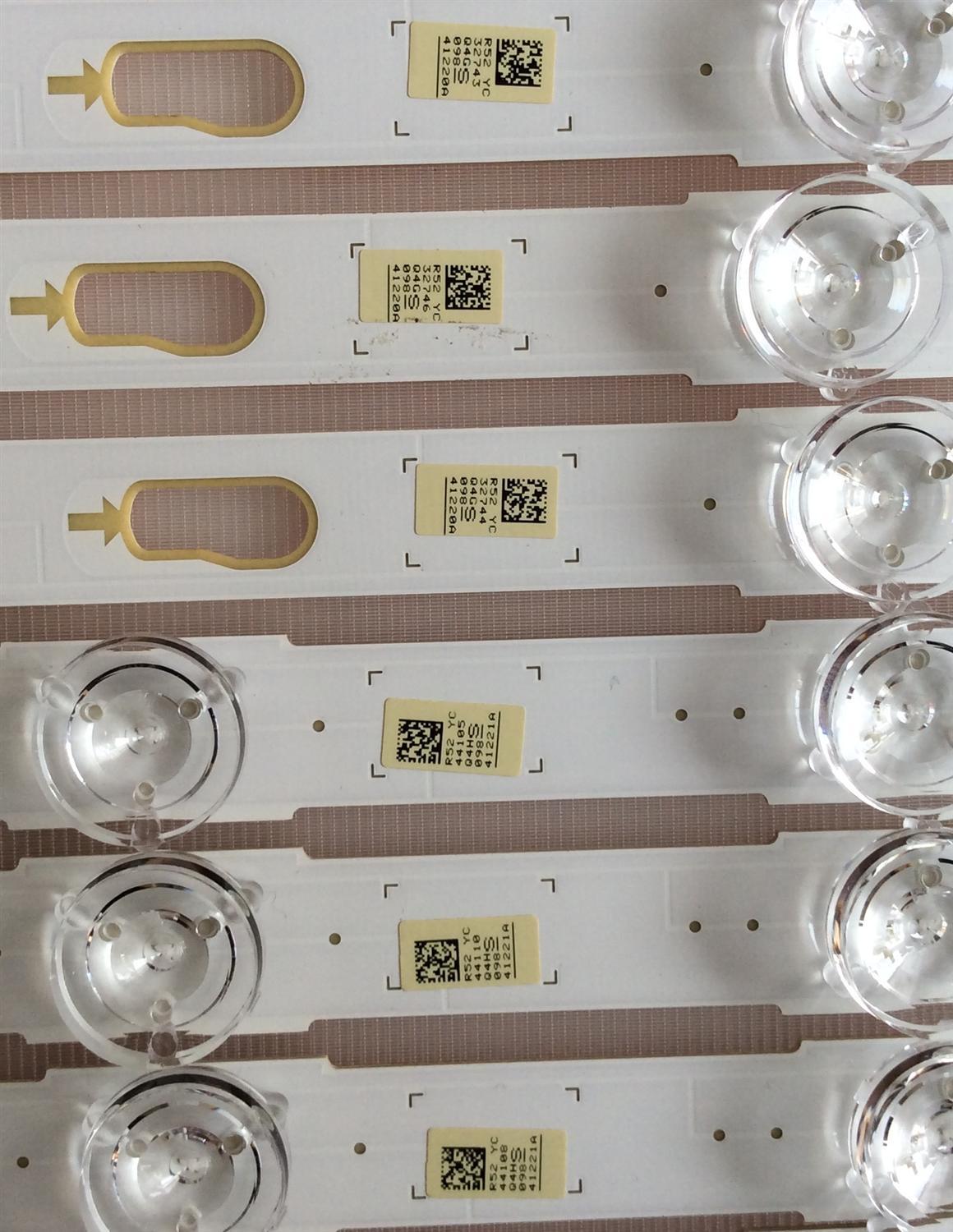 KIT DE LED´S PARA TV ( 8 PIEZAS ) / SAMSUNG / BN96-41220A / BN96-41221A / S_KU6K_43_FL30_L7_REV1.0_160119_LM41-00268A / S_KU6K_43_FL30_R5_REV1.0_160119_LM41-00269A / PANEL CY-GK043HGEV1H / MODELO UE43MU6120KXZT / MAS MODELOS EN DESCRIPCION  - Imagen 4