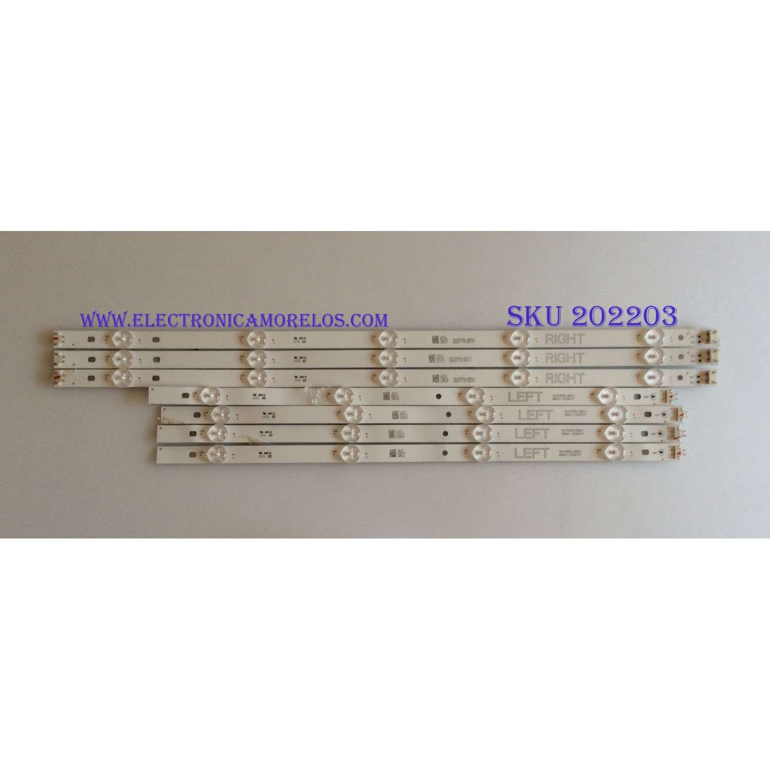 KIT DE LED'S PARA TV / LG / NC490DGG-AAGX1 / GAN01-1380A-P1 / GAN01-1379A-P1 / PANEL'S NC490DGG-AAGX1 / MODELOS 49UK6300PUE.BUSWLOR / NOTA IMPORTANTE : KIT CUENTA ORIGINALMENTE 8  PIEZAS ((INCOMPLETO 7  PIEZAS))        