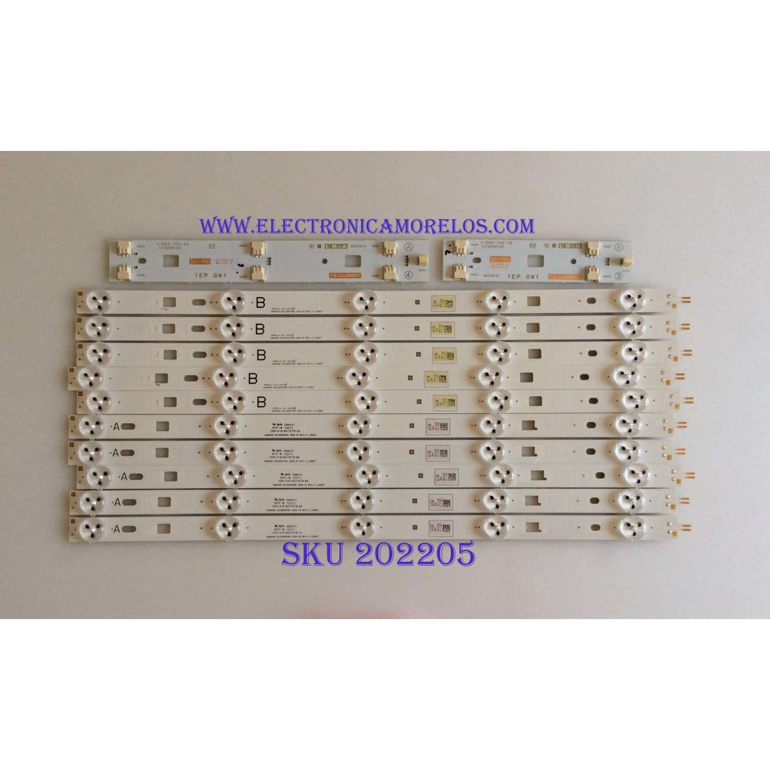 KIT DE LED´S PARA TV (10 PIEZAS) / SONY / SAMSUNG 2013SONY40B 3228 05 REV1.0 130927 / CEM-3-N 047 / PANEL NS4F400DND01 / MODELO KDL-40W600B 