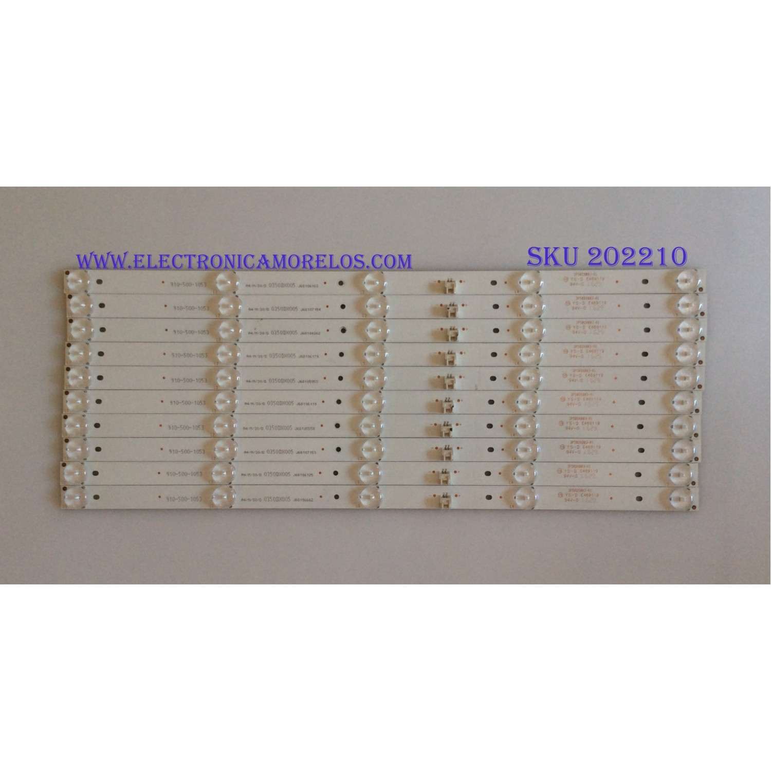KIT DE LED´S PARA TV ( 10 PIEZAS ) / ELEMENT / 3P50DX003-A1 / 910-500-1053 / 0350DX005 / MODELO ELEFW5016 