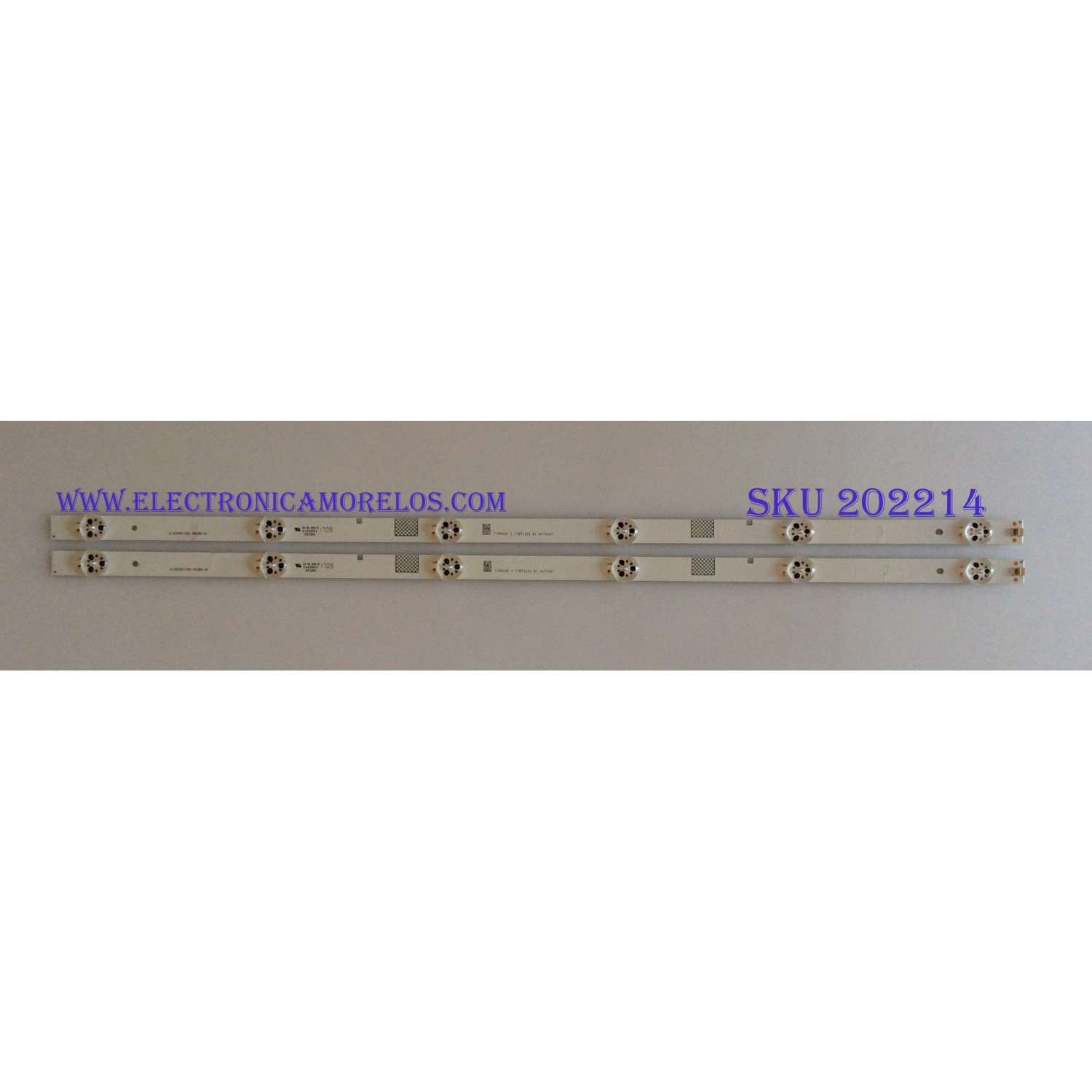 KIT DE LED'S PARA TV HISENSE  (2 PIEZAS) / JL.D32061330-003BS-M / 1166926 / N170307 / PANEL JHD315N2H81-B1QL / JHD315N2H81-QL\S0\FM\ROH / MODELO 32H3D / 32H5D