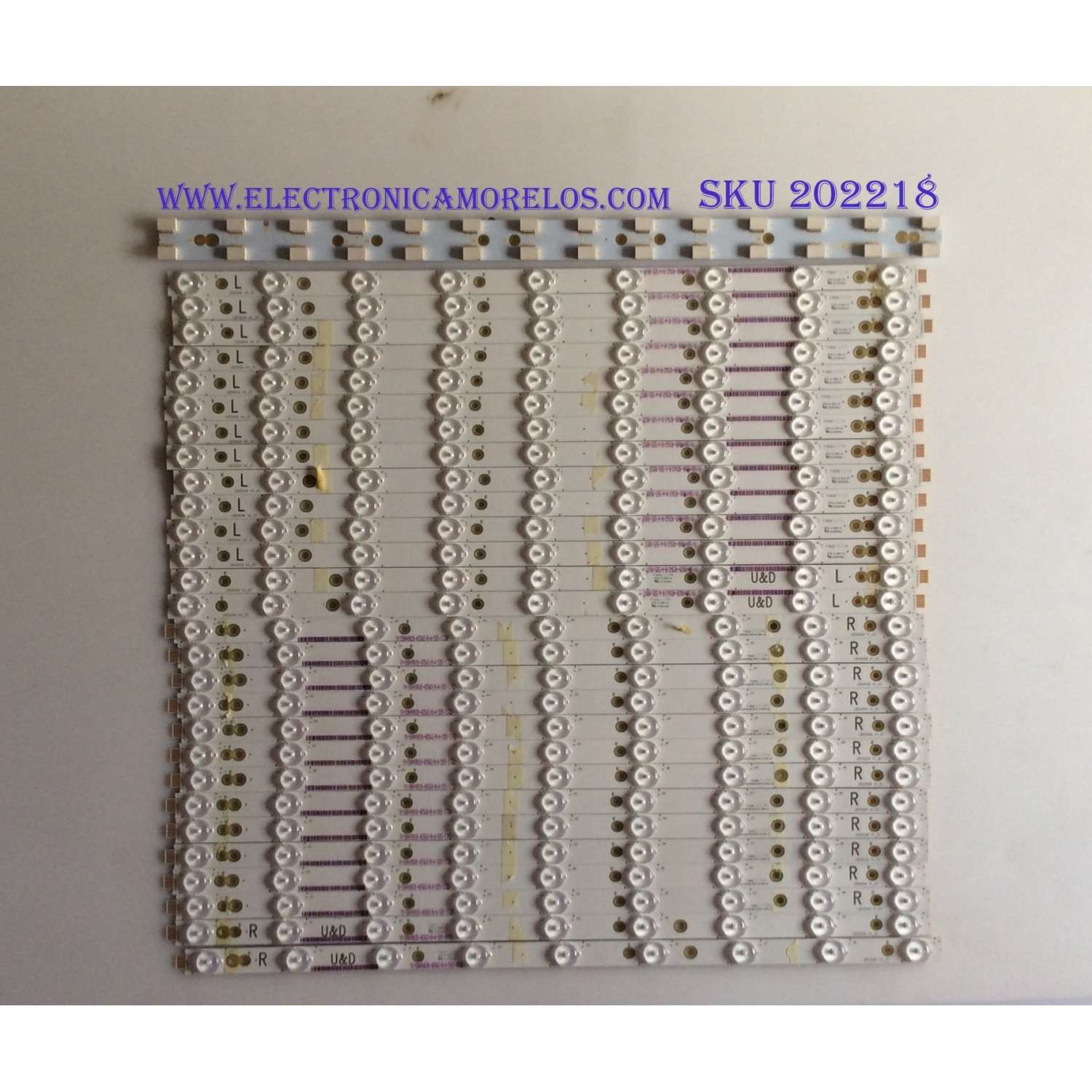KIT DE LED´S PARA TV ( 28 PIEZAS ) / VIZIO / LB50049 / LB50049  VI_01 / LB50049 V2_01 / LB50049 V3_01 / LB50049 V0_01 / 77900 / PANEL TPT500U1-QVN02.A / MODELO P50-C1