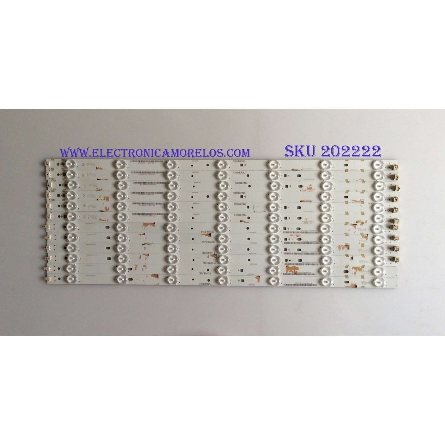 KIT DE LEDS PARA TV SHARP ORIGINAL 12 PIEZAS / NUMERO DE PARTE IC-A-VZAA55D584A / IC-A-VZAA55D584C / IC-A-VZAA55D584E / IC-A-VZAA55D584D / IC-A-VZAA55D584B / PANEL LSC550FN04-C01 / MODELO LC-55UB30U